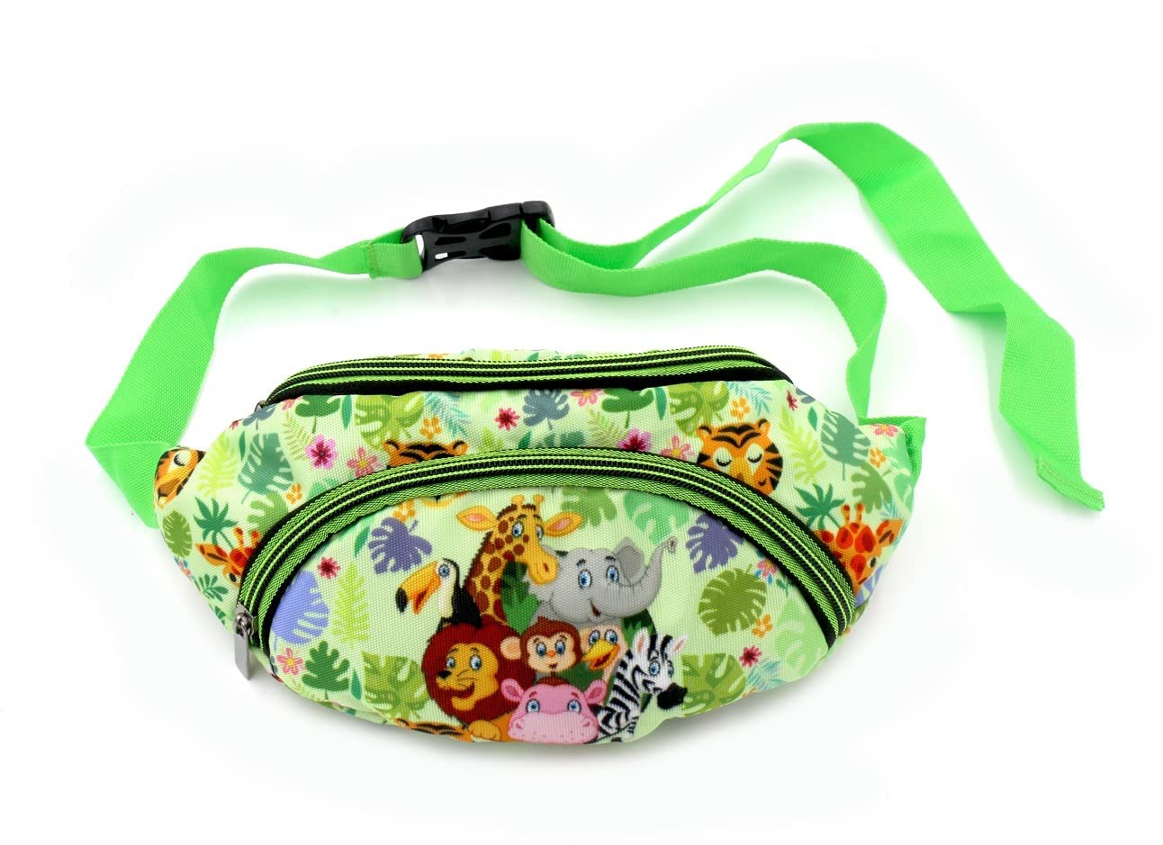 Echo Boomers Jungle Animal Print Waist Bag Multi-Purpose Belt Bag, C Echo Boomers Jungle Animal Print Waist Bag Multi-Purpose Belt Bag, C