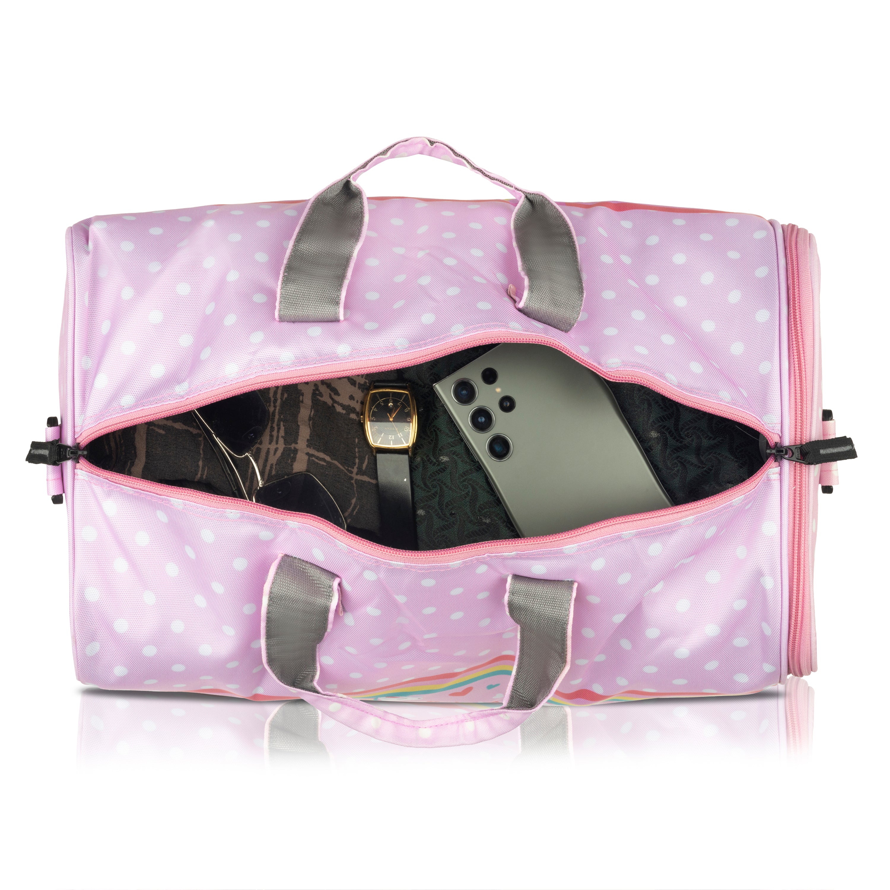 Echo Boomers Square Unicorn Print Duffle Bag – Stylish Travel & Gym Bag with Shoe Compartment