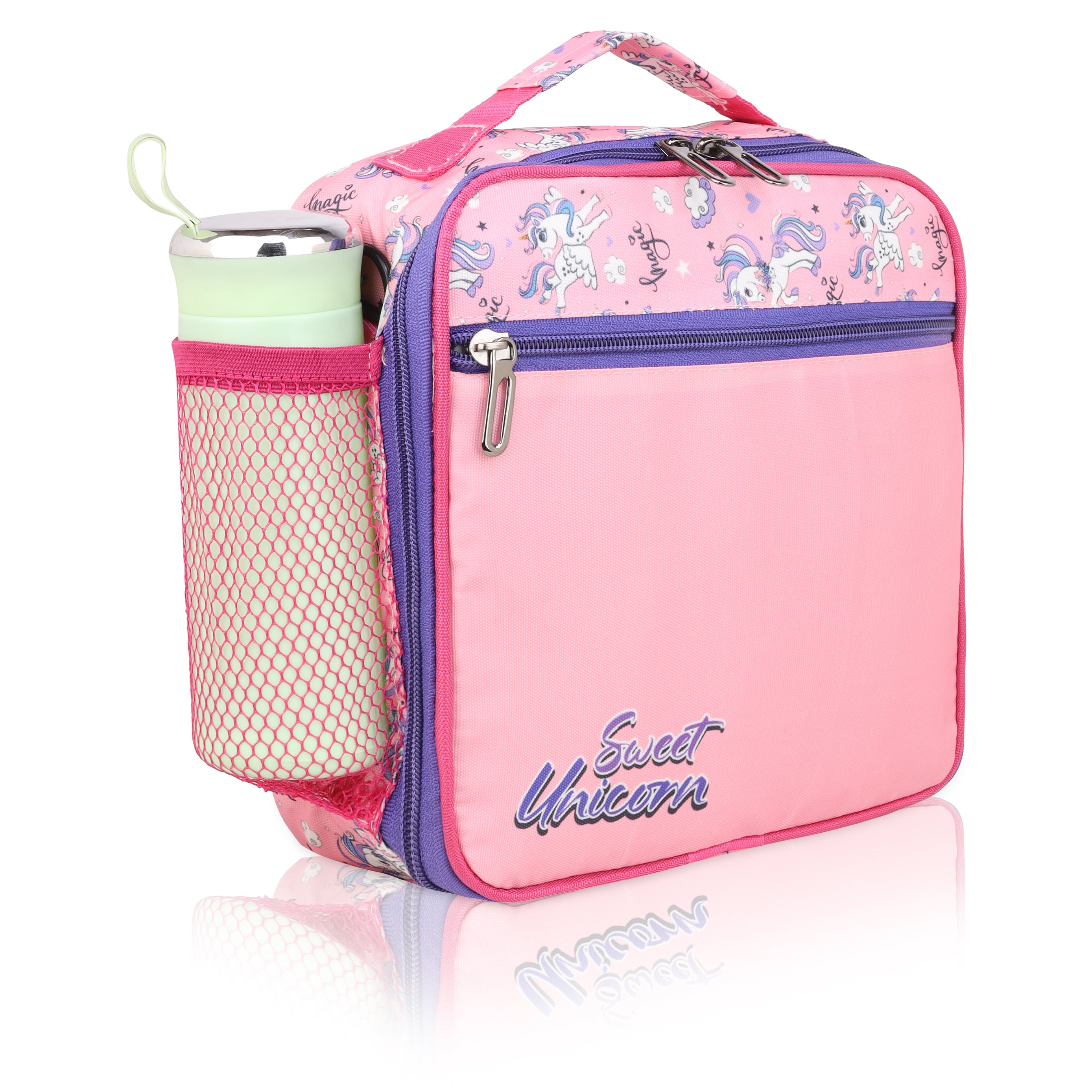 Echo Boomers Premium Sweet Unicorn Pint Lunch Bag – Stylish, Lightweight, Attractive, & Durable Meal Companion and versatile bag(Pink).