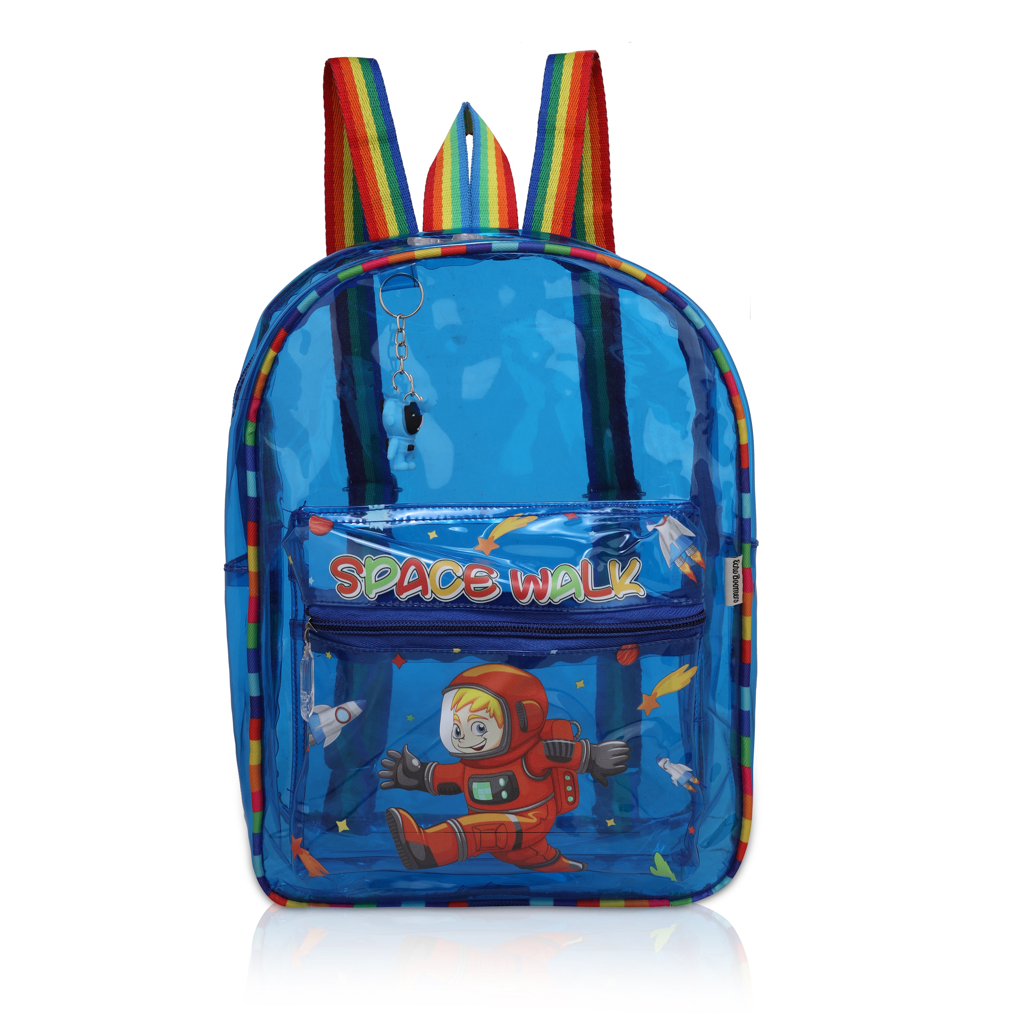 Echo Boomers Blue Jelly Backpack  Stylish, Lightweight & Durable with Transparent Soft Plastic