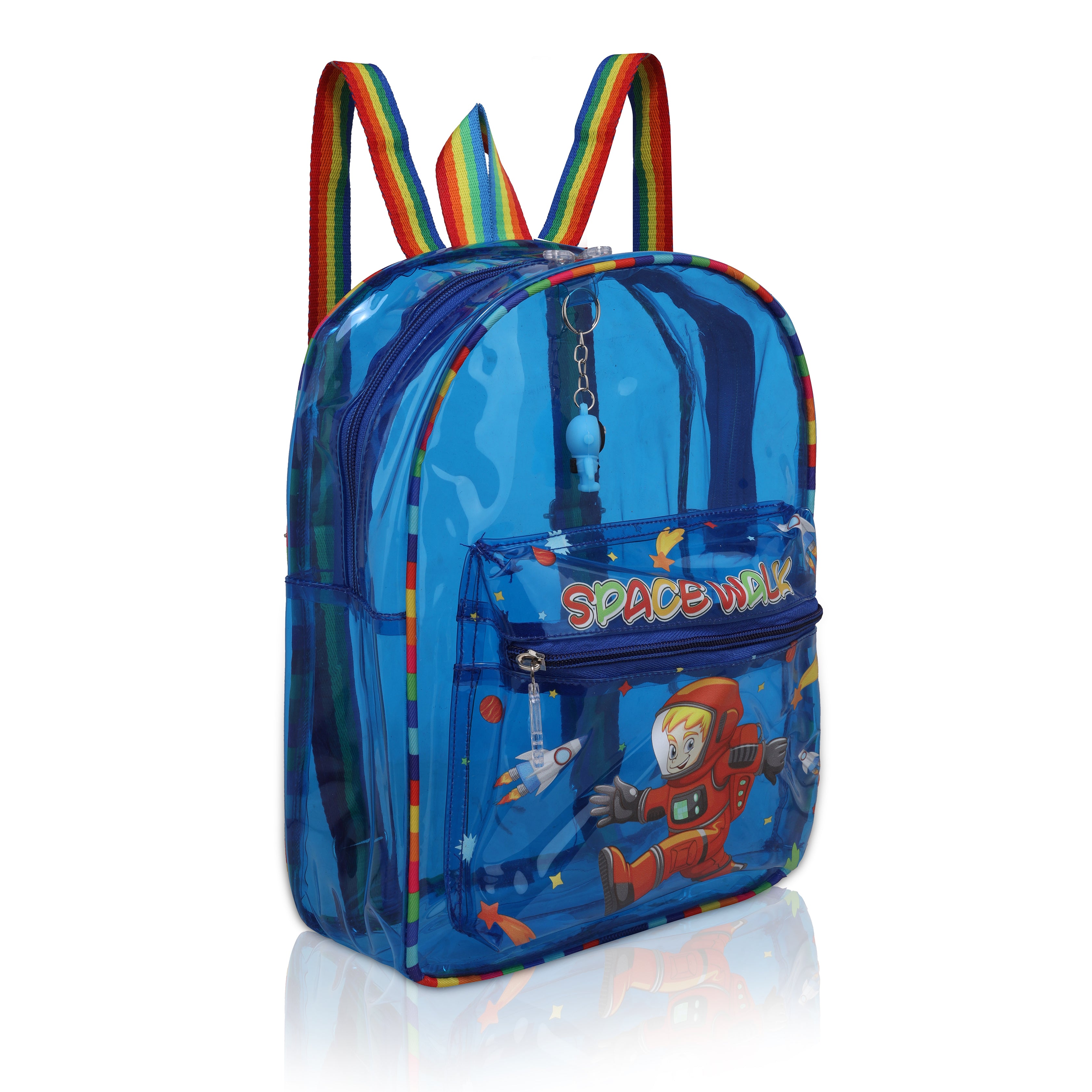 Echo Boomers Blue Jelly Backpack  Stylish, Lightweight & Durable with Transparent Soft Plastic