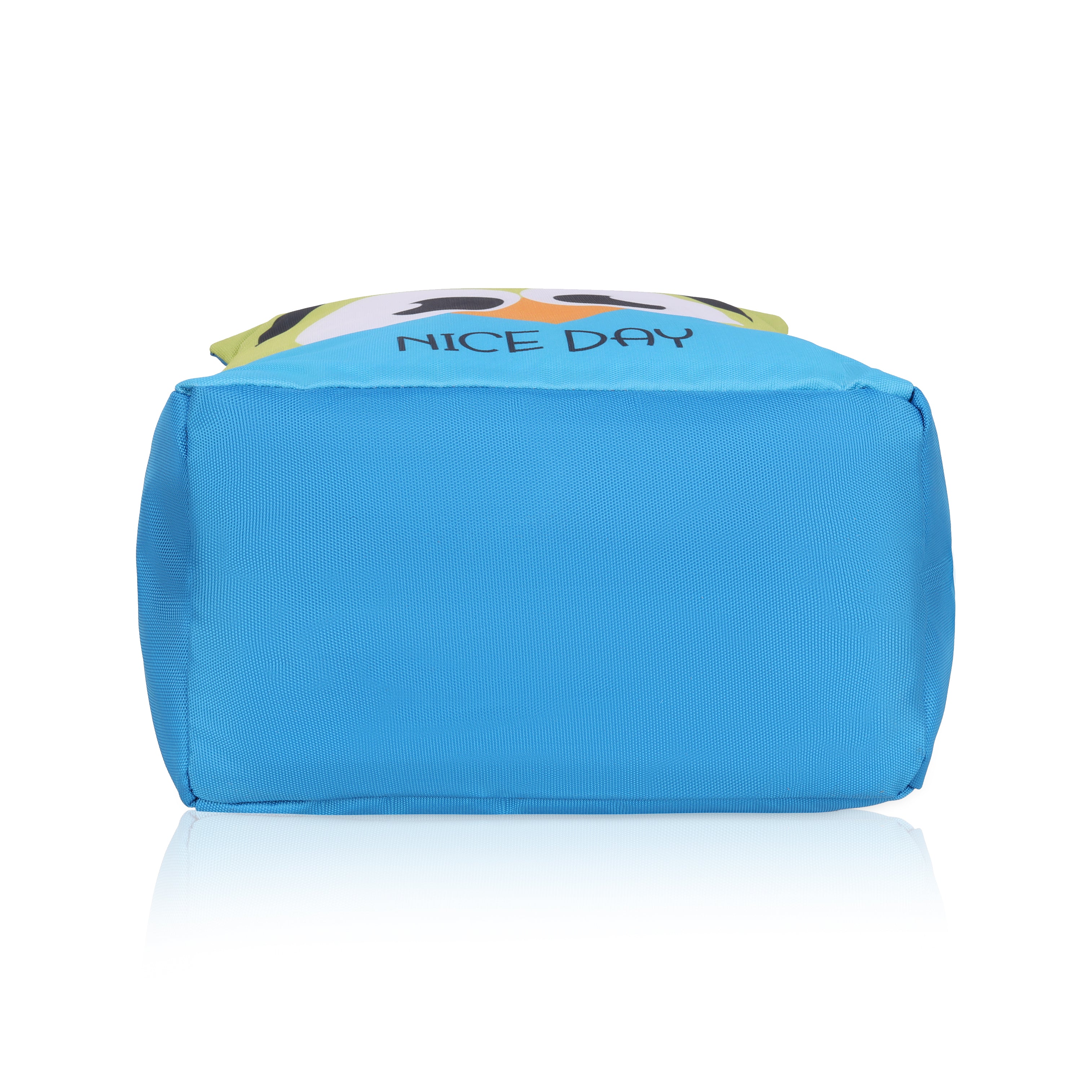 Echo Boomers Nice Day Green Bird Print Sky Blue Lunch Bag for Kids | Stylish, Lightweight & Durable | School, Travel & Picnic Use | Premium Zipper, Sturdy Handle, Easy to Clean