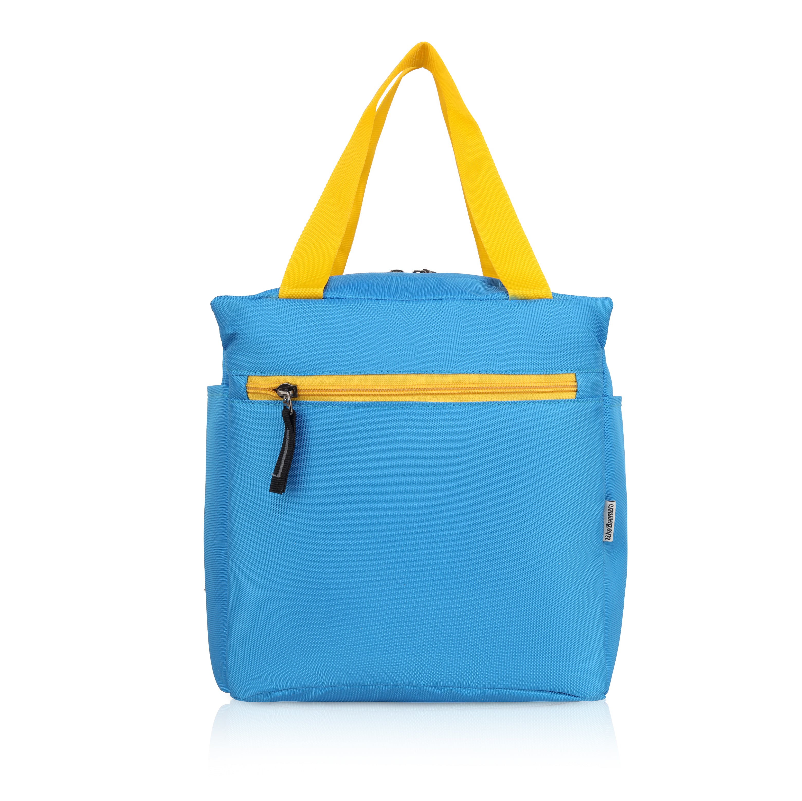 Echo Boomers Cutest Dino Print Sky Blue Lunch Bag for Kids | Stylish, Lightweight & Durable | School, Travel & Picnic Use | Premium Zipper, Sturdy Handle, Easy to Clean