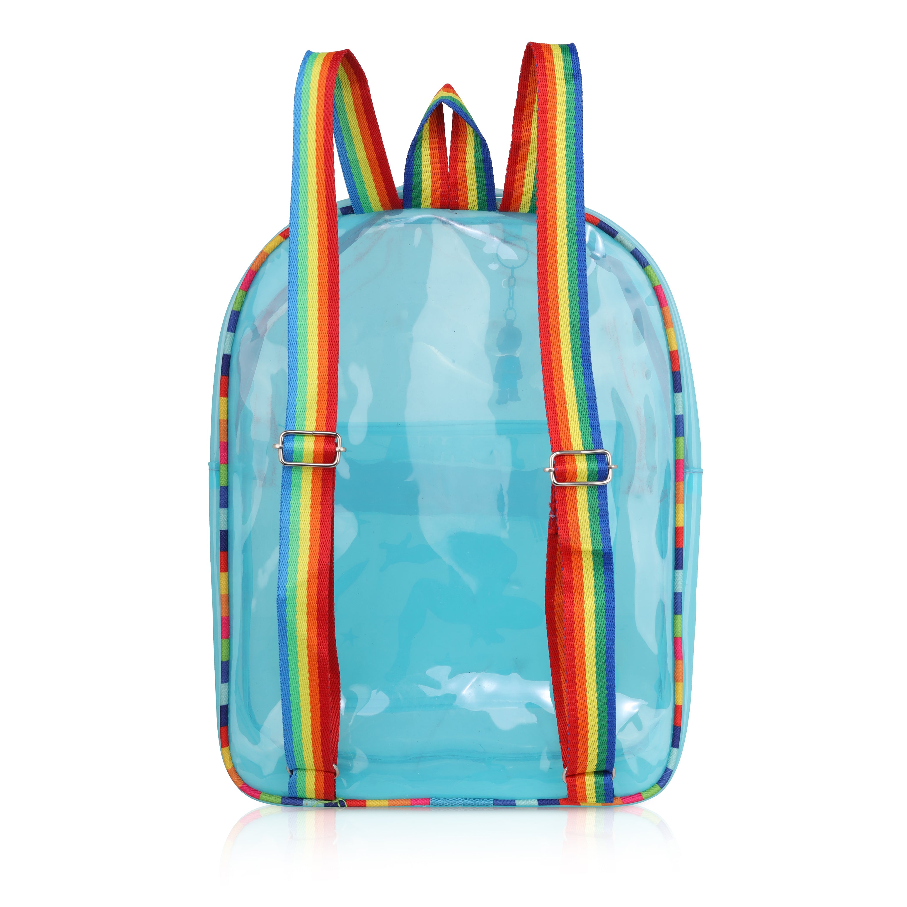Echo Boomers Blue Jelly Backpack Stylish, Lightweight & Durable with Spiderman Print, Transparent Soft Plastic, Adjustable Straps, Sturdy Handle, Premium Zipper & Versatile Design for School, Play & Everyday Adventures.