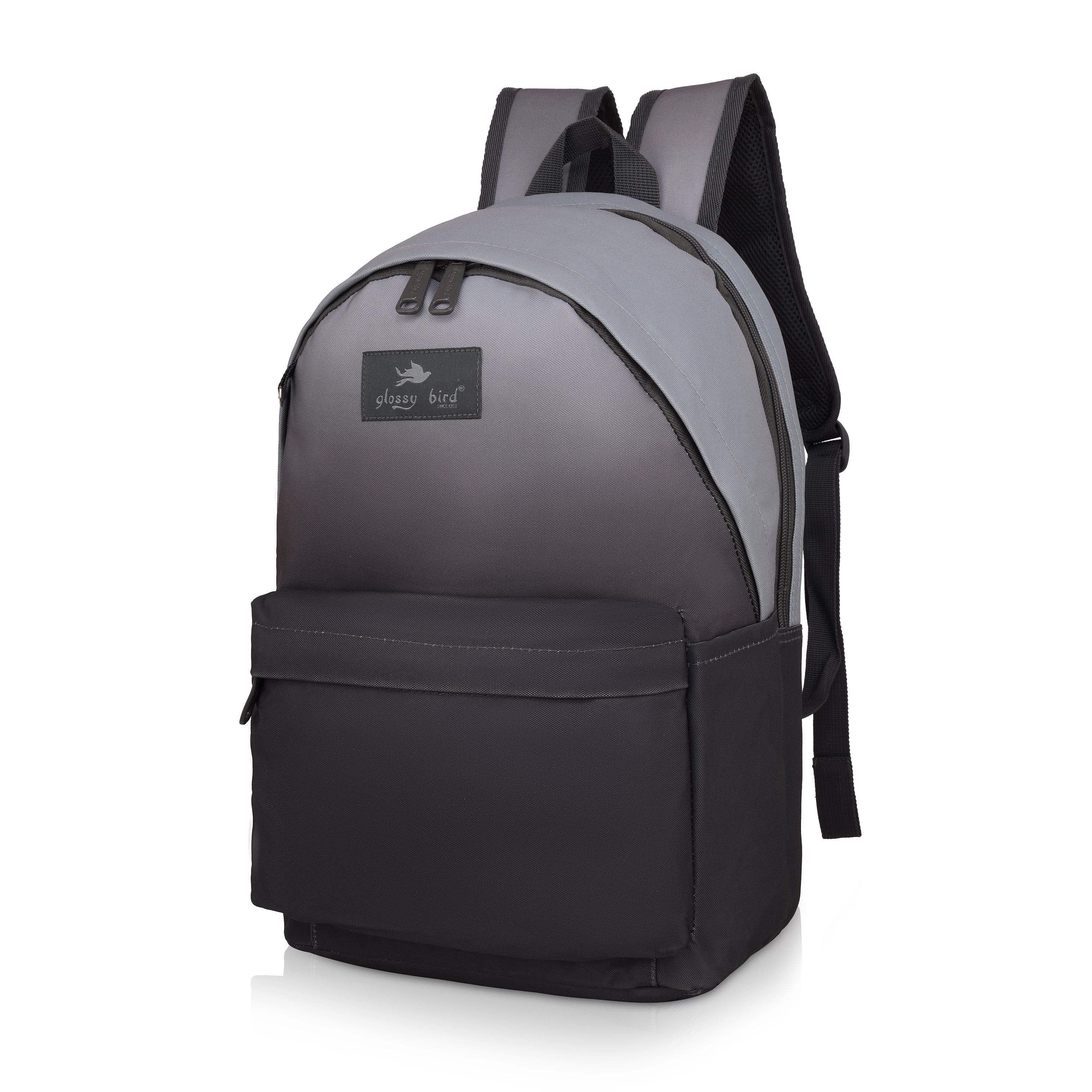 Echo Boomers Glossy Bird Backpack with Pouch – Casual Backpack with Compartments, Front Pocket, Bottle Holder – Ideal for School, College, Travel – Boys, Girls, Men, Women (Pink)