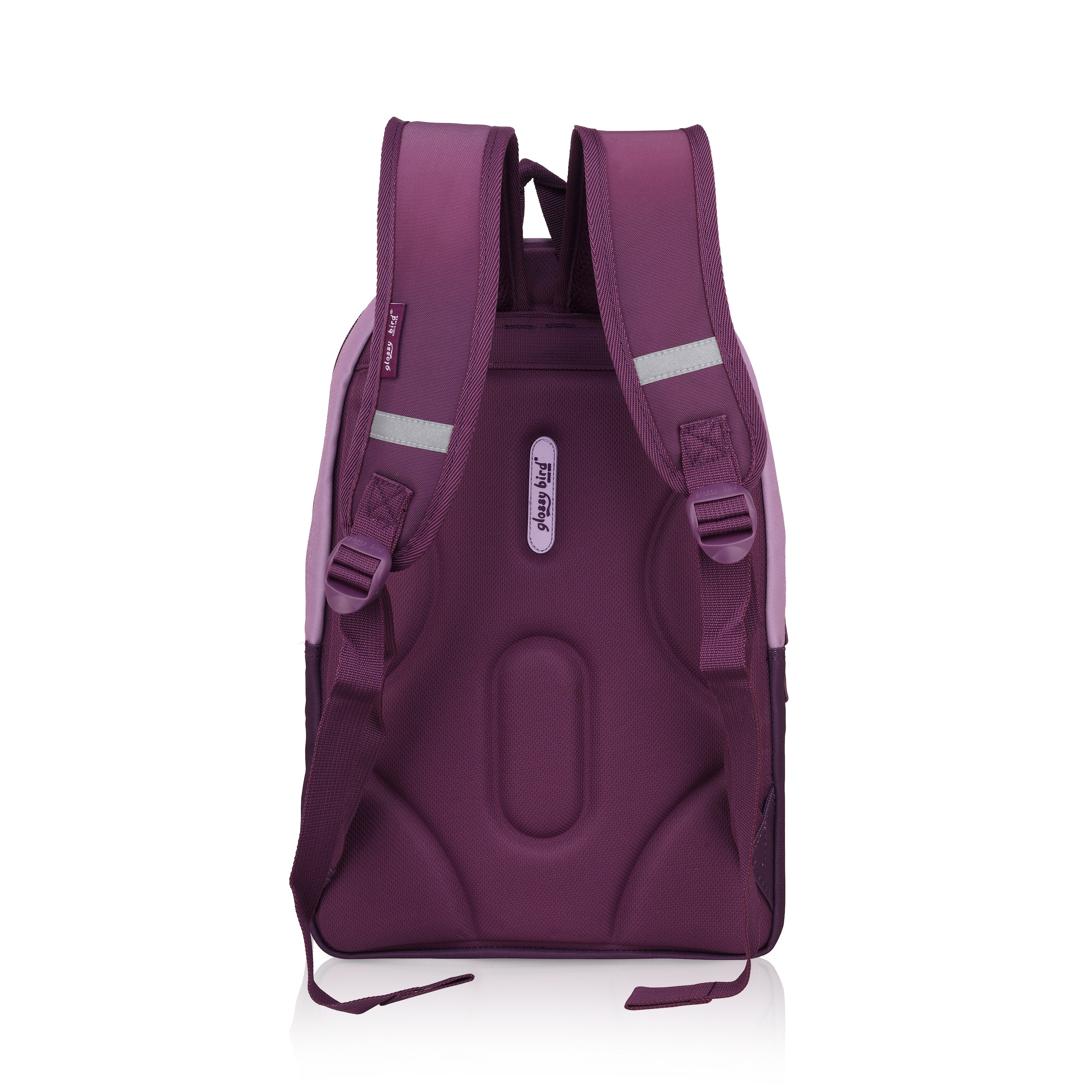 Echo Boomers Glossy Bird Backpack with Pouch – Casual Backpack with Compartments, Front Pocket, Bottle Holder – Ideal for School, College, Travel – Boys, Girls, Men, Women (Pink)