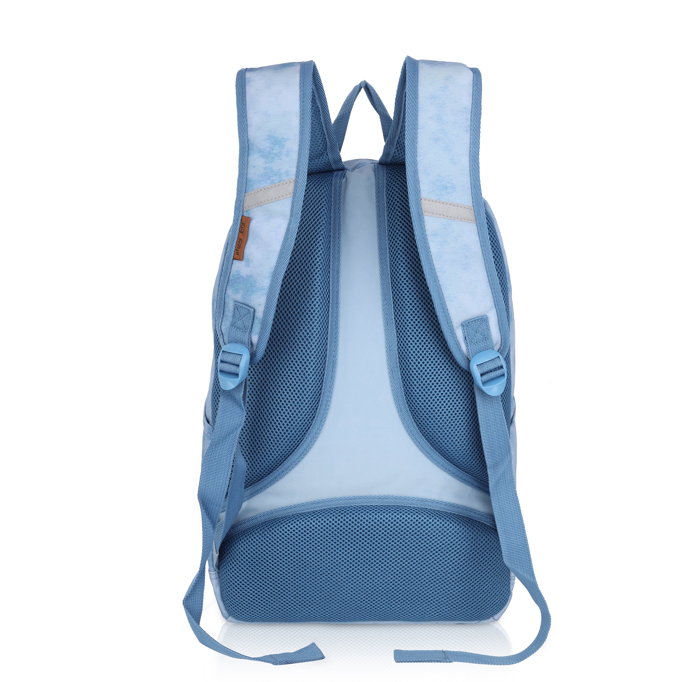 Echo Boomers Glossy Bird Backpack – Water-Resistant Stylish Bag with 3 Compartments, Bottle Holder, Detachable Pouch & Padded Straps – School & Travel Bag (AQUA)