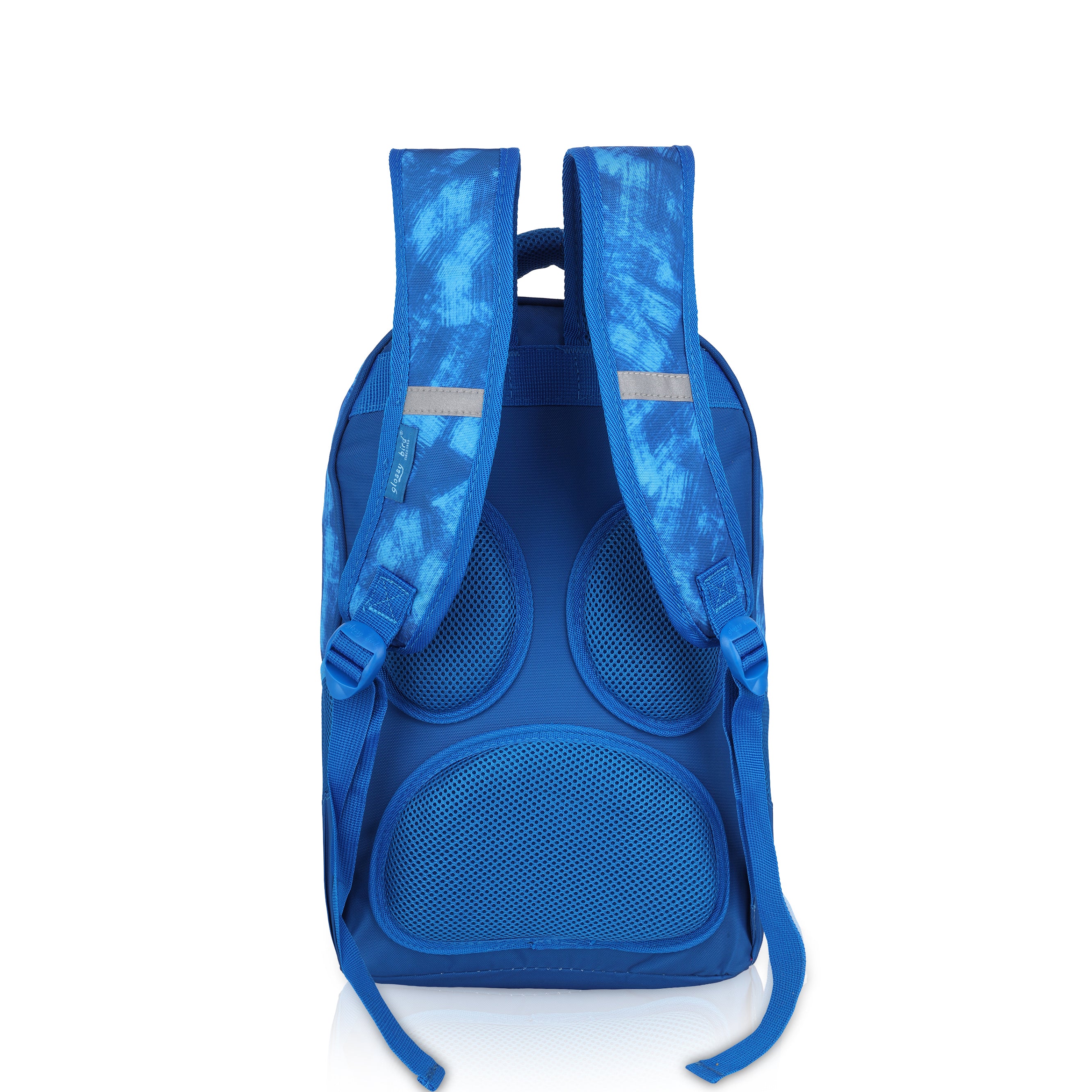 Echo Boomers -Orange Glossy Bird Backpack – Unisex, Water-Resistant with Detachable Pouch & Bottle Holder – Ideal for School, College & Travel