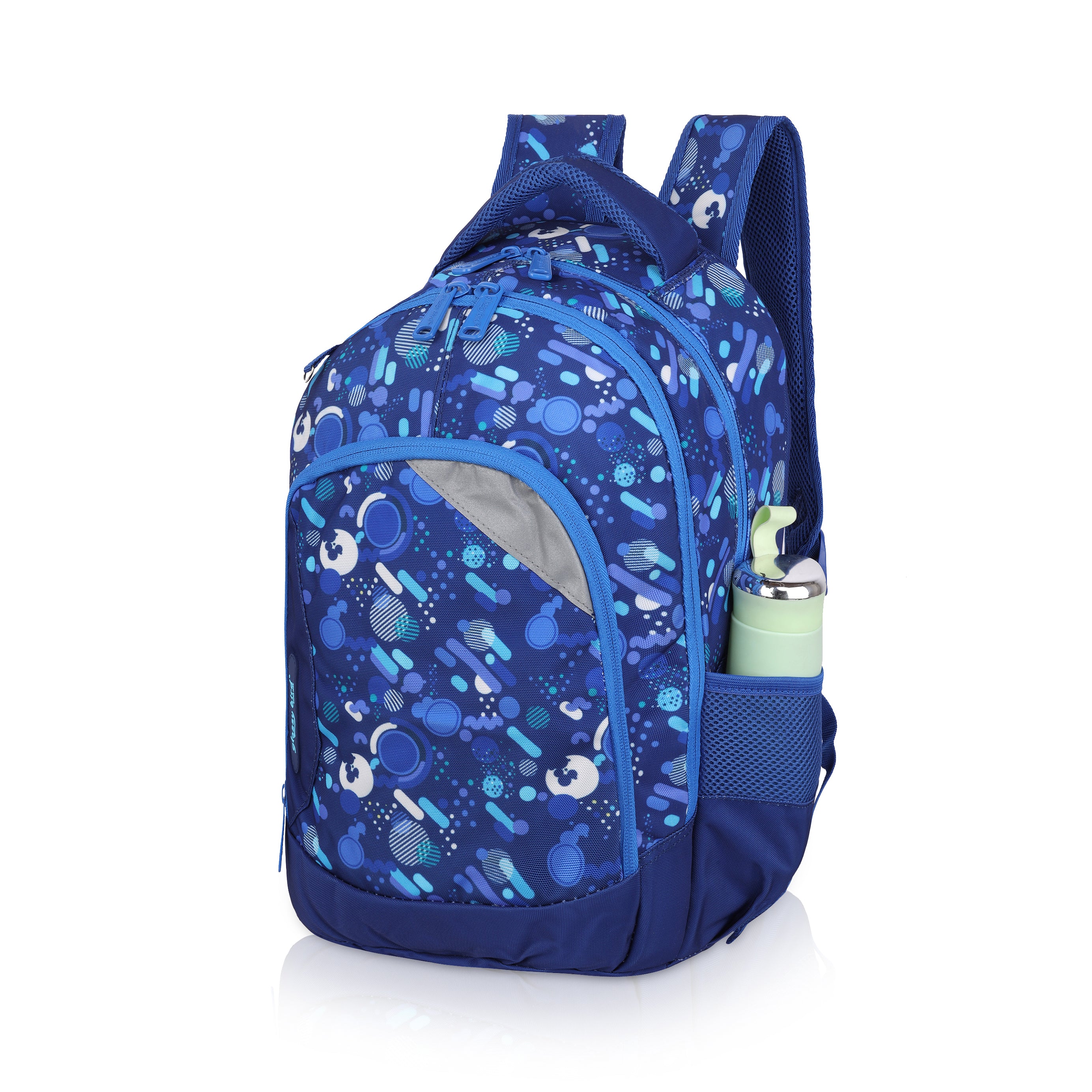 Echo Boomers -Orange Glossy Bird Backpack – Unisex, Water-Resistant with Detachable Pouch & Bottle Holder – Ideal for School, College & Travel
