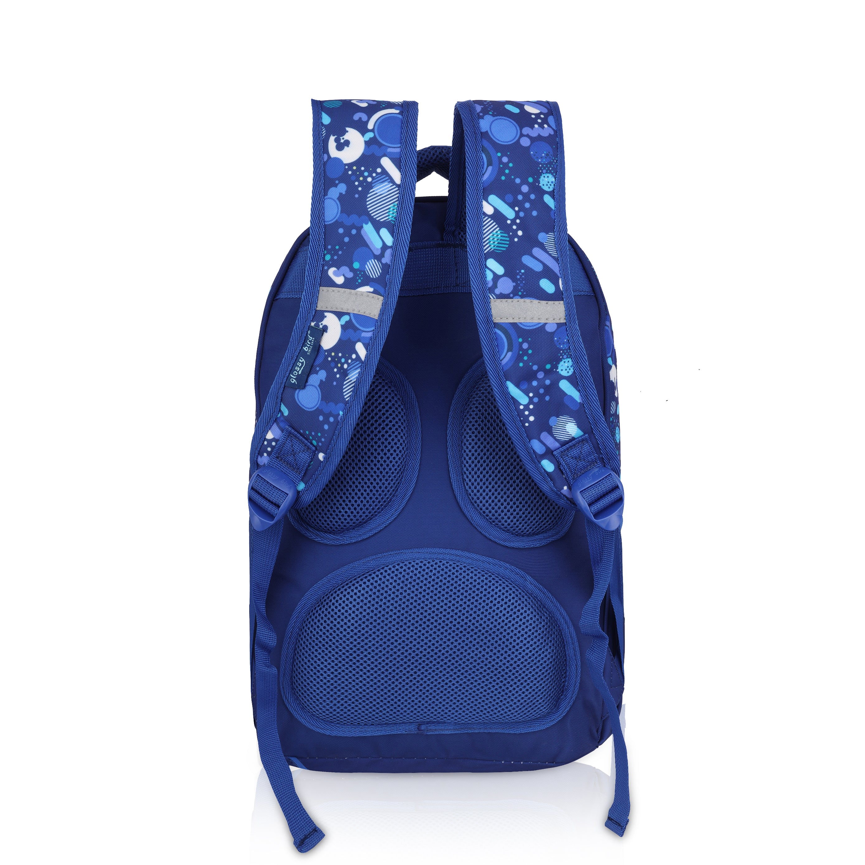Echo Boomers -Orange Glossy Bird Backpack – Unisex, Water-Resistant with Detachable Pouch & Bottle Holder – Ideal for School, College & Travel