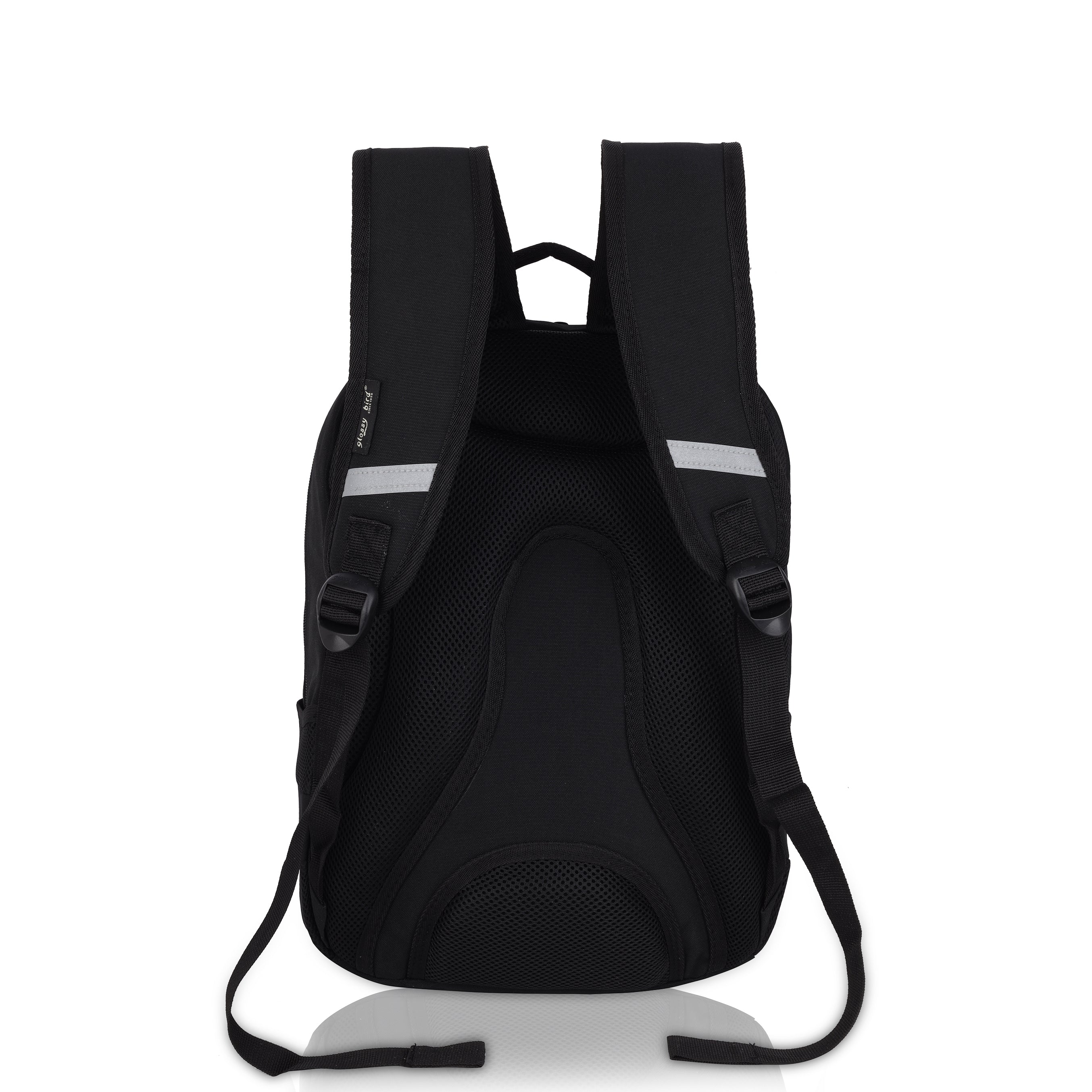Echo Boomers Glossy Bird Backpack – Water-Resistant Unisex Bag with 4 Compartments, Bottle Holder, Detachable Pouch & Padded Straps – Travel & School Backpack (SKY)