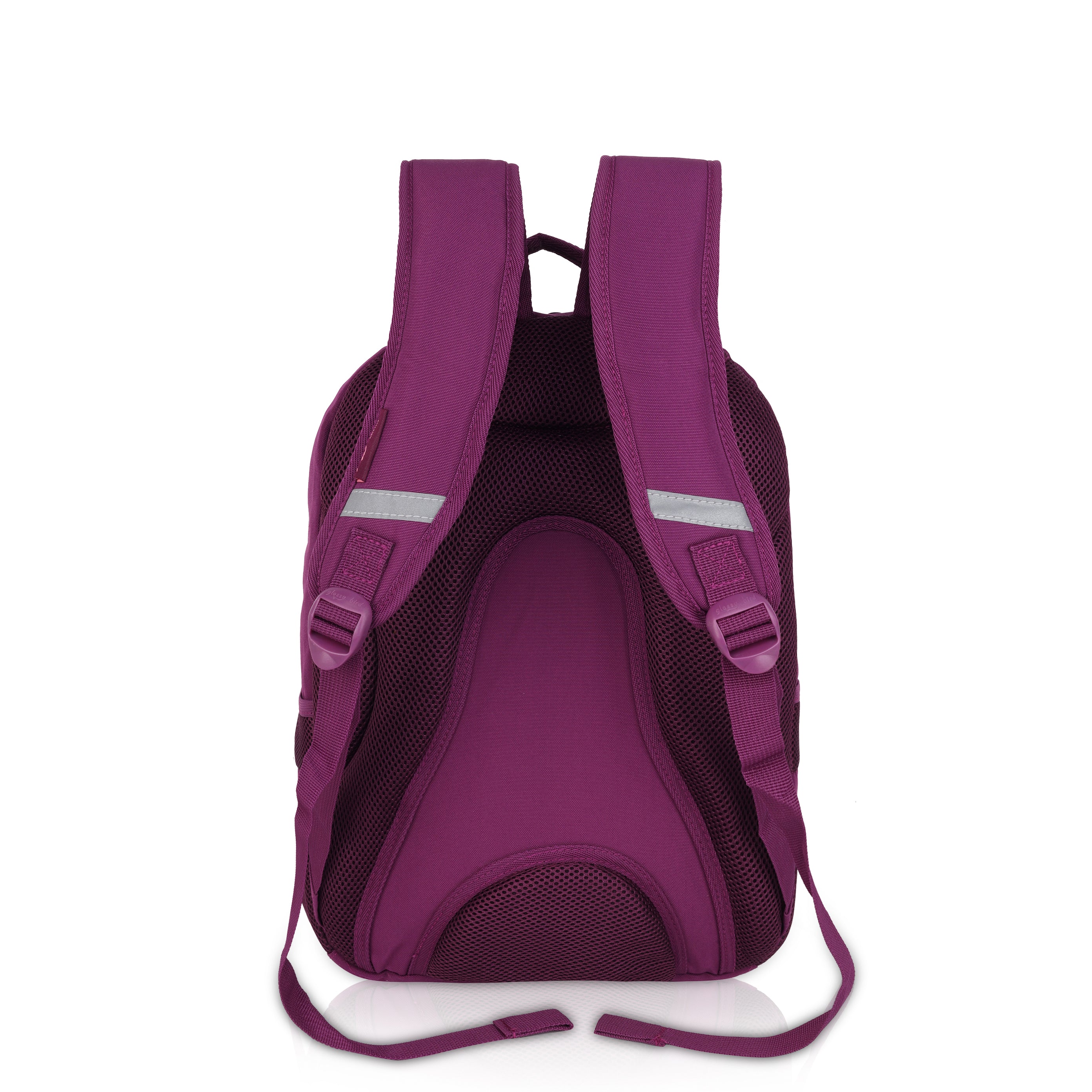 Echo Boomers Glossy Bird Unisex Backpack for School, Office & Travel – Water-Resistant, Lightweight Bag with 4 Compartments, Bottle Holder, Detachable Pouch & Ergonomic Straps (Purple)