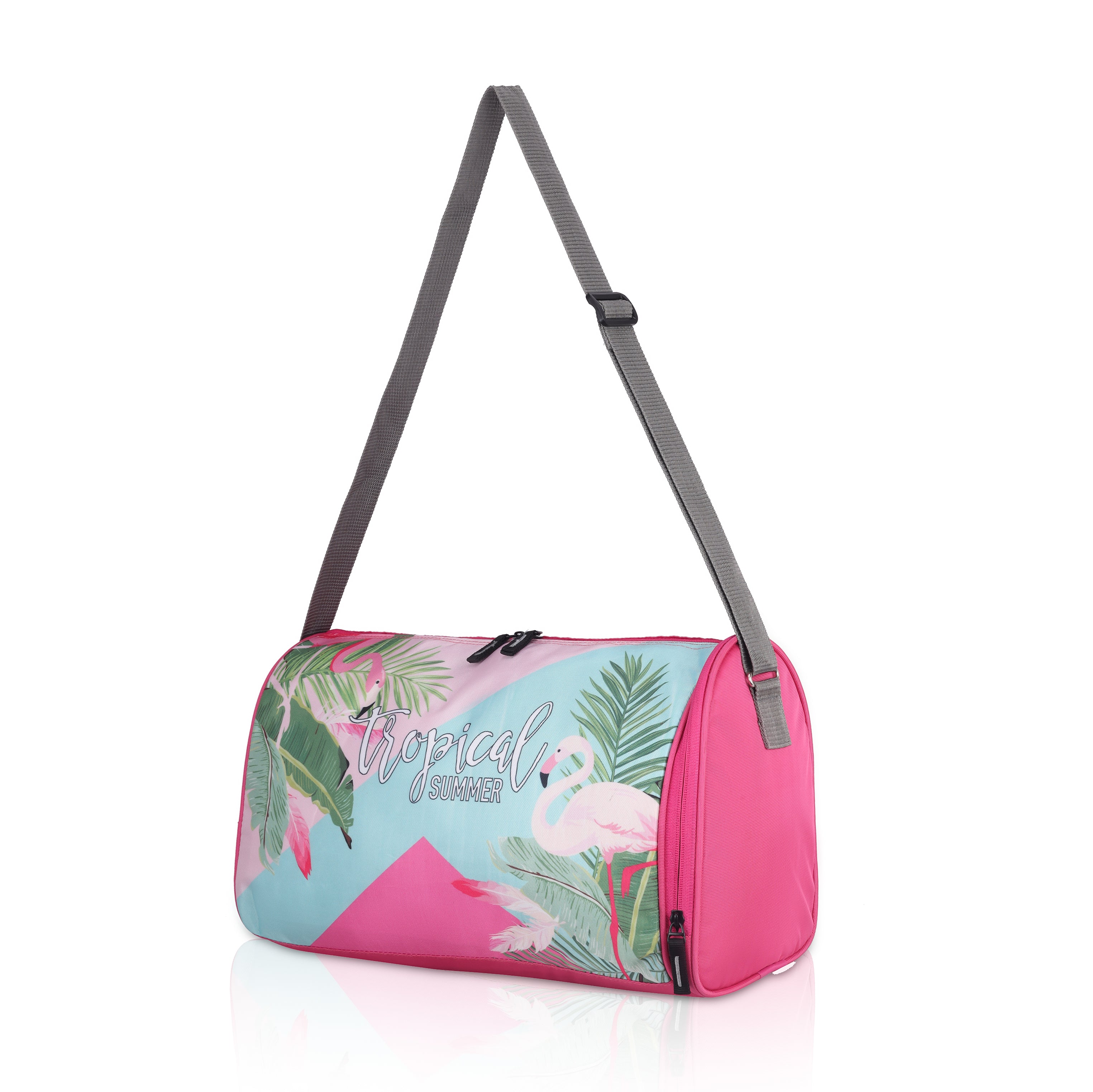 Echo Boomers Tropical Flamingo Pink Duffel Bag - Beach Vibes for Summer Adventures