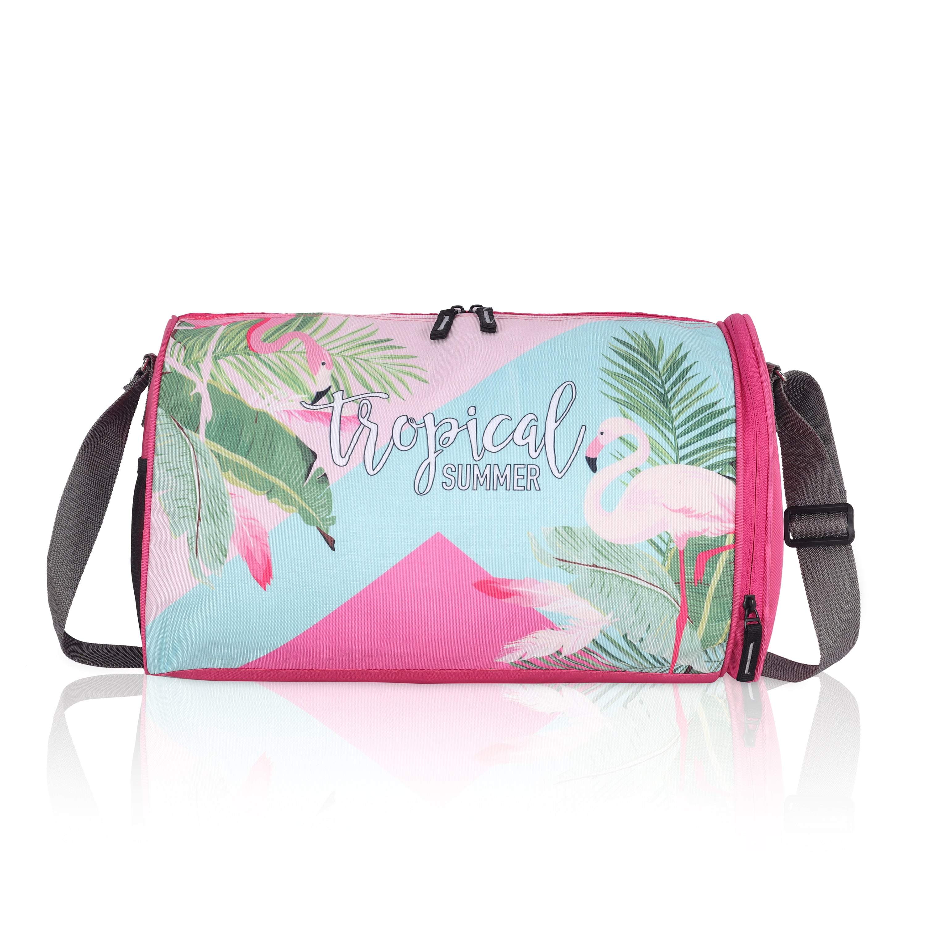 Echo Boomers Tropical Flamingo Pink Duffel Bag - Beach Vibes for Summer Adventures