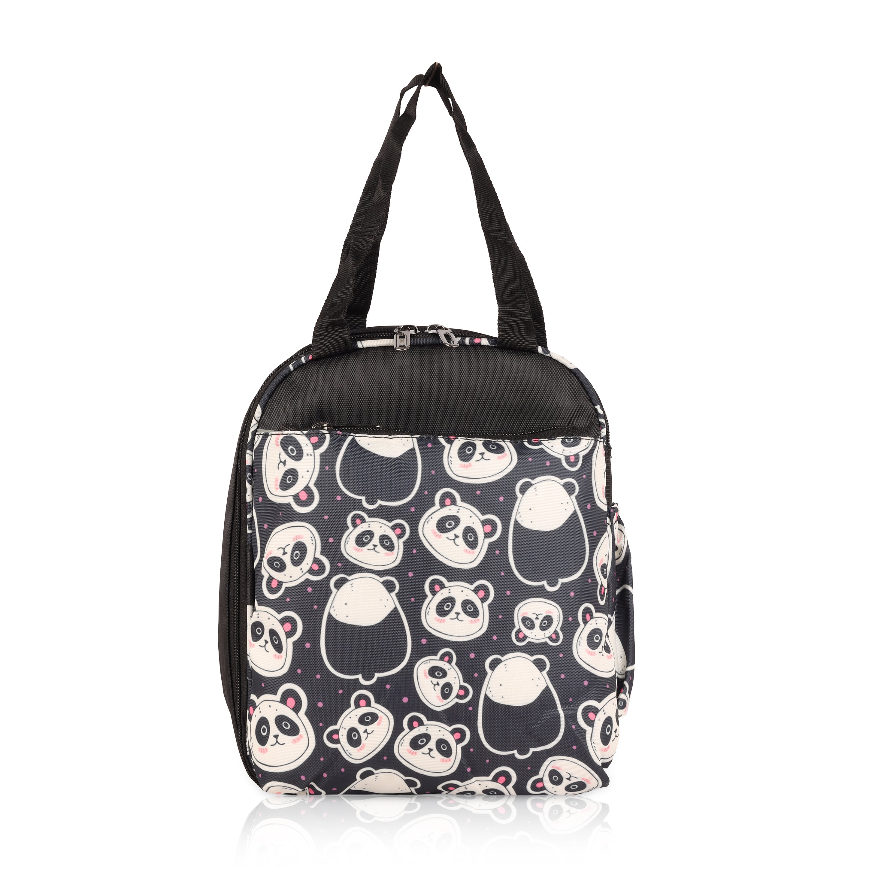 Echo Boomers Premium Panda Pint Lunch Bag – Stylish, Lightweight, Attractive, & Durable Meal Companion and versatile bag(Black).