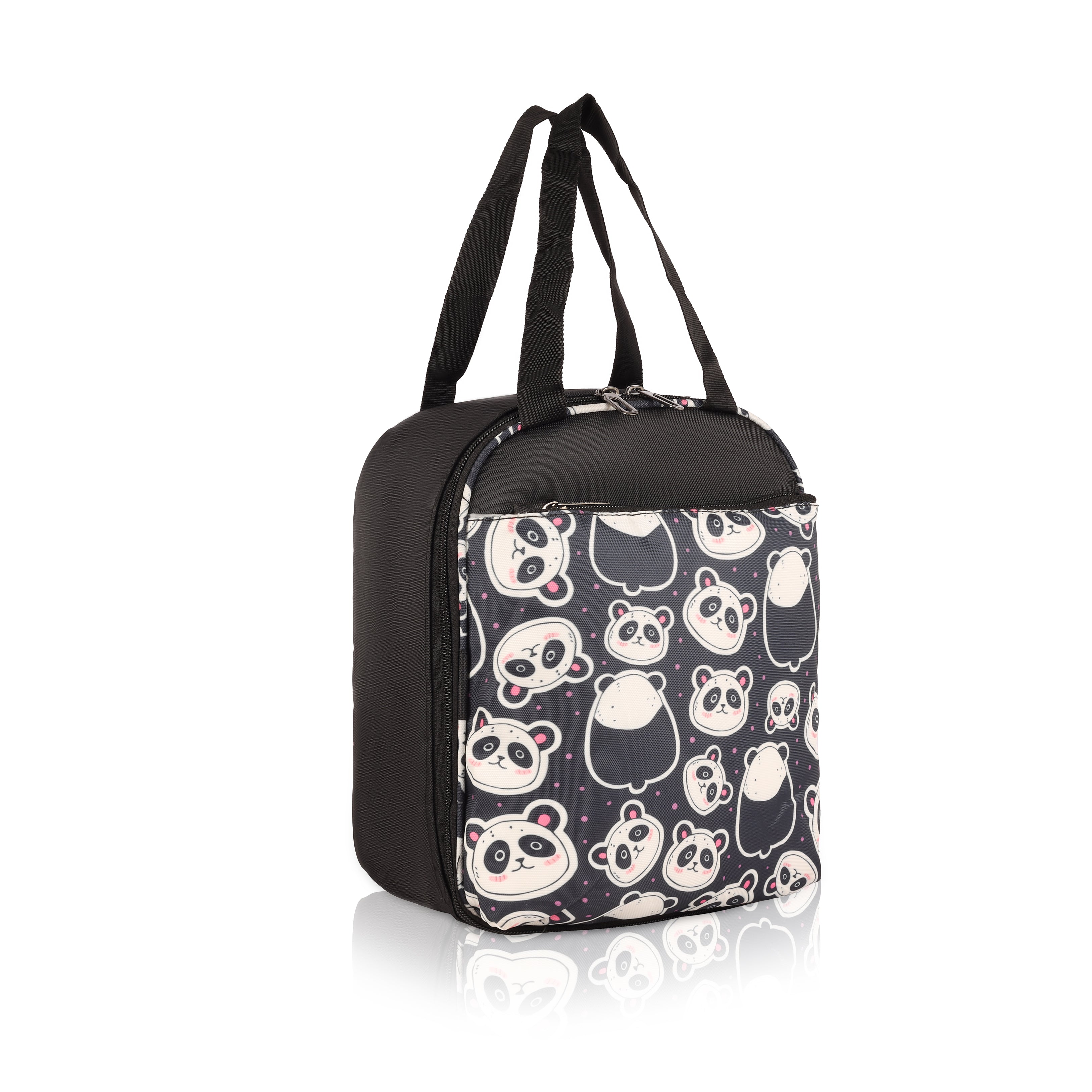 Echo Boomers Premium Panda Pint Lunch Bag – Stylish, Lightweight, Attractive, & Durable Meal Companion and versatile bag(Black).