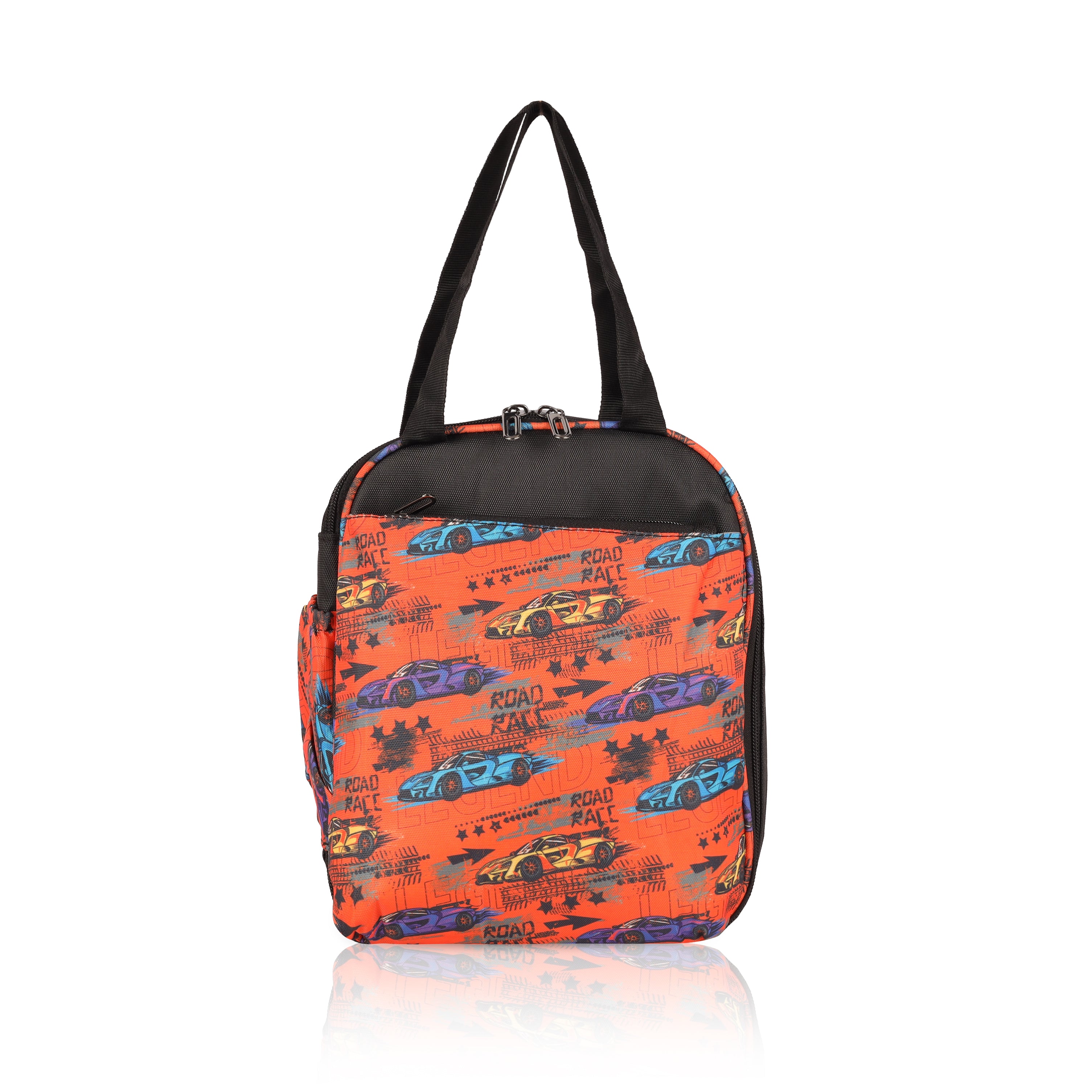 Echo Boomers Premium Car Pint Lunch Bag – Stylish, Lightweight, Attractive, & Durable Meal Companion and versatile bag(Black& Orange).