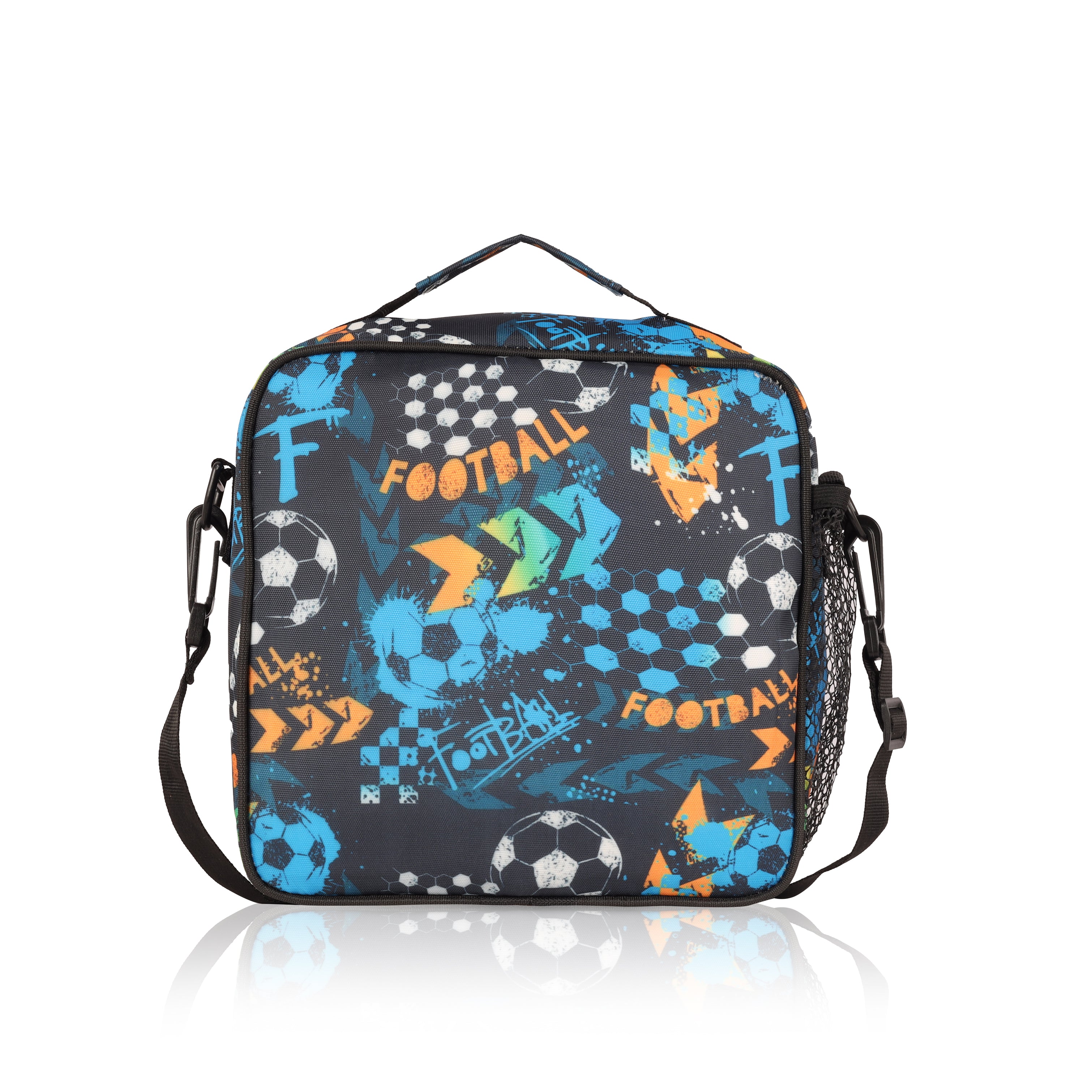 Echo Boomers Premium Football Pint Lunch Bag – Stylish, Lightweight, Attractive, & Durable Meal Companion and versatile bag(Black).