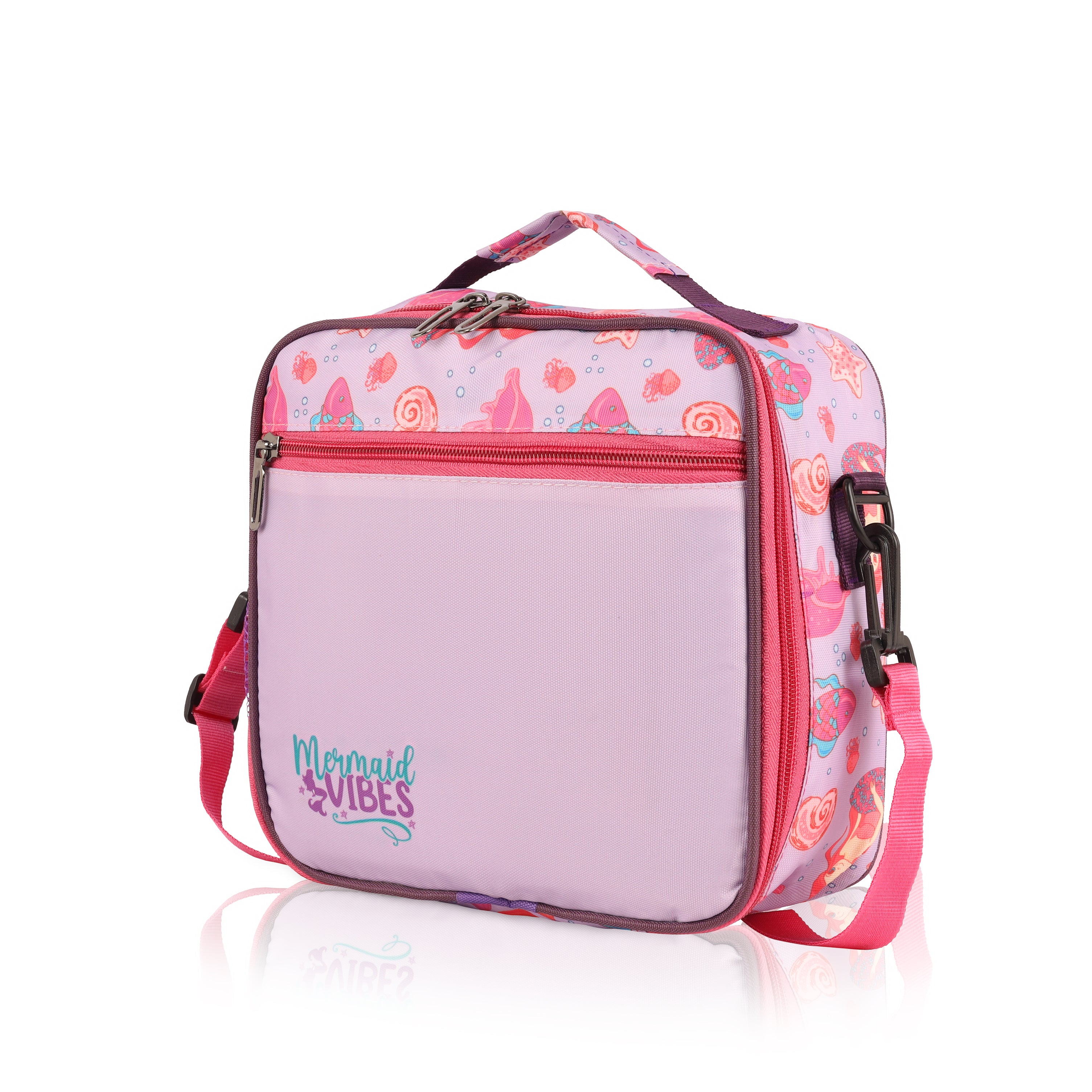 Echo Boomers Premium Mermaid Pint Lunch Bag – Stylish, Lightweight, Attractive, & Durable Meal Companion and versatile bag(Pink).