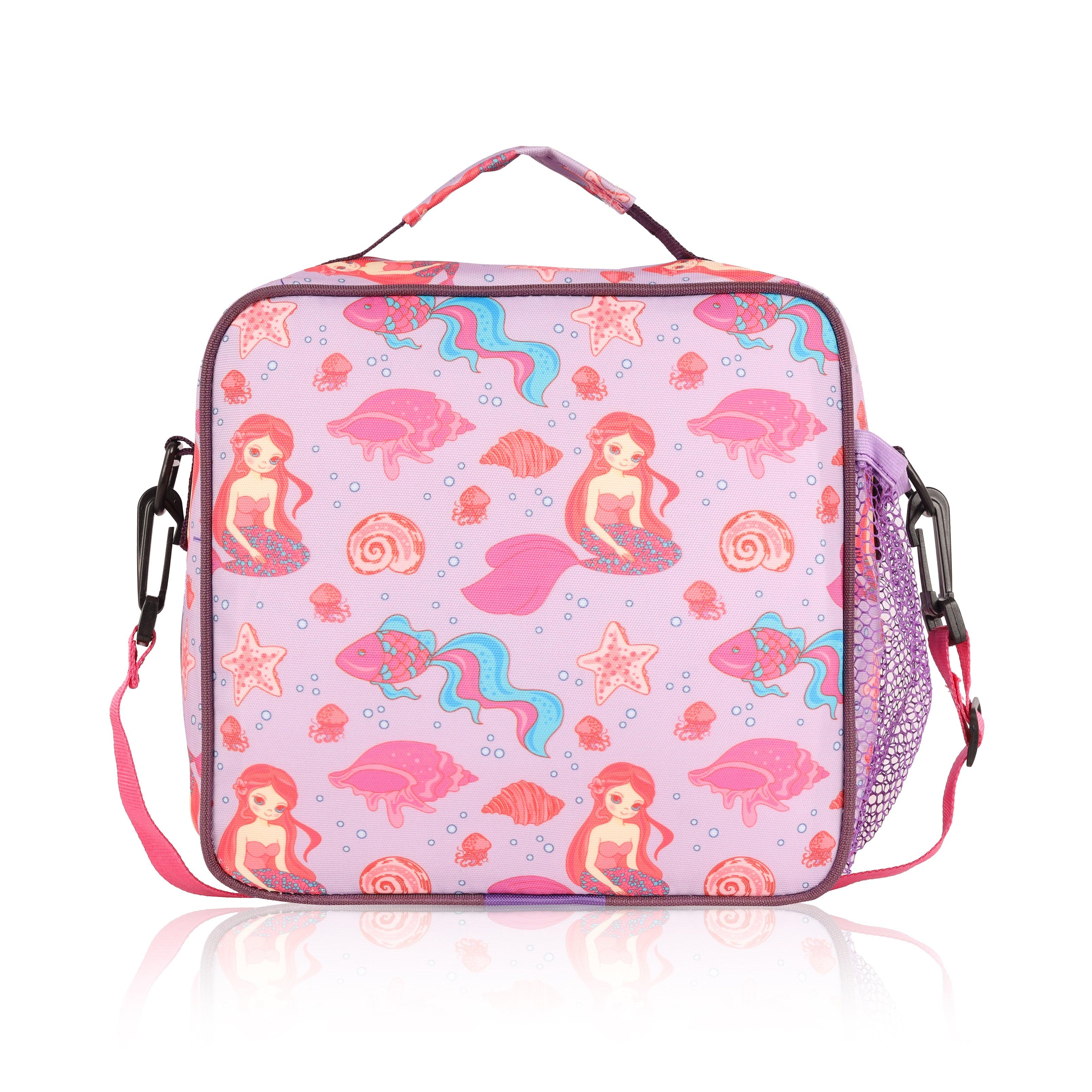 Echo Boomers Premium Mermaid Pint Lunch Bag – Stylish, Lightweight, Attractive, & Durable Meal Companion and versatile bag(Pink).