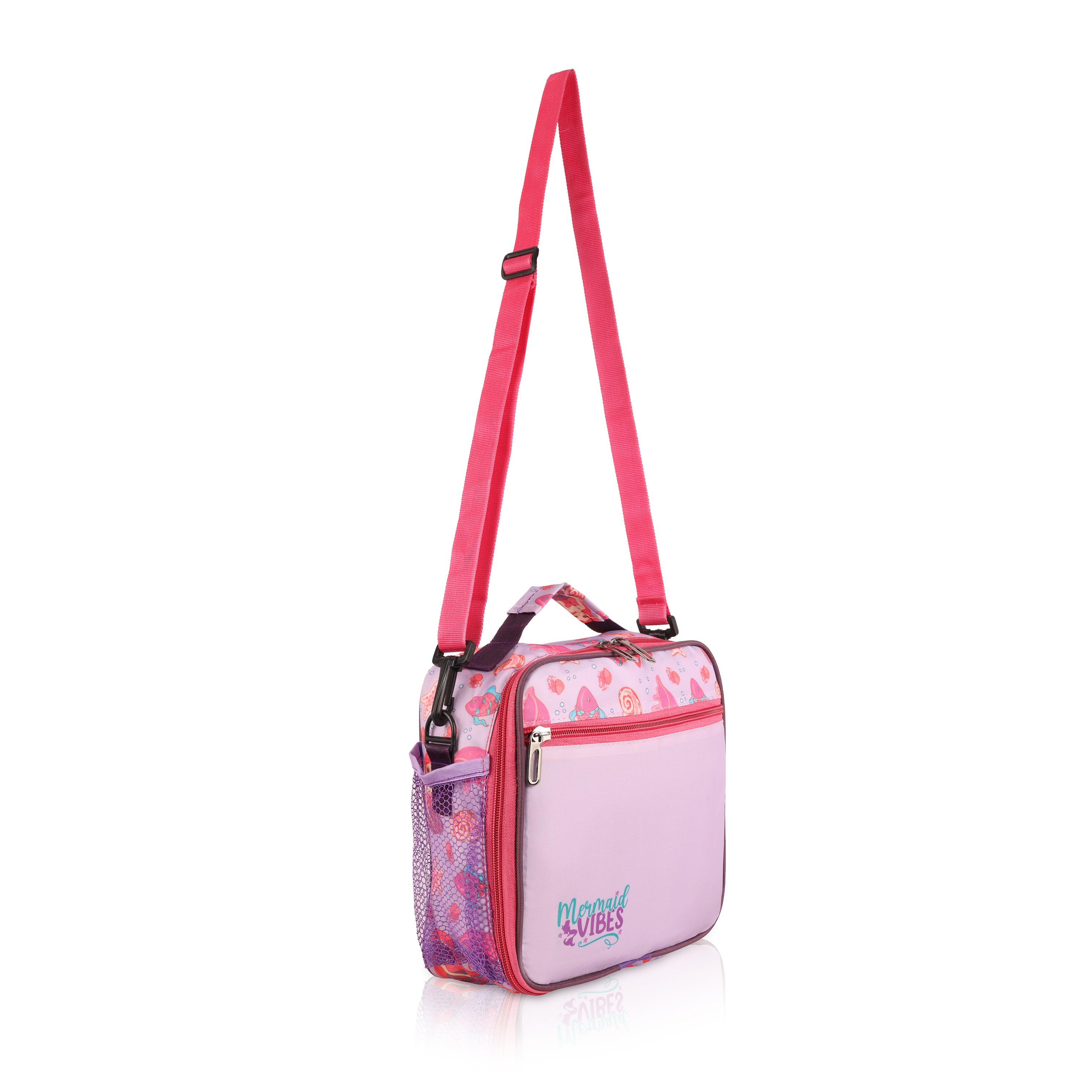 Echo Boomers Premium Mermaid Pint Lunch Bag – Stylish, Lightweight, Attractive, & Durable Meal Companion and versatile bag(Pink).