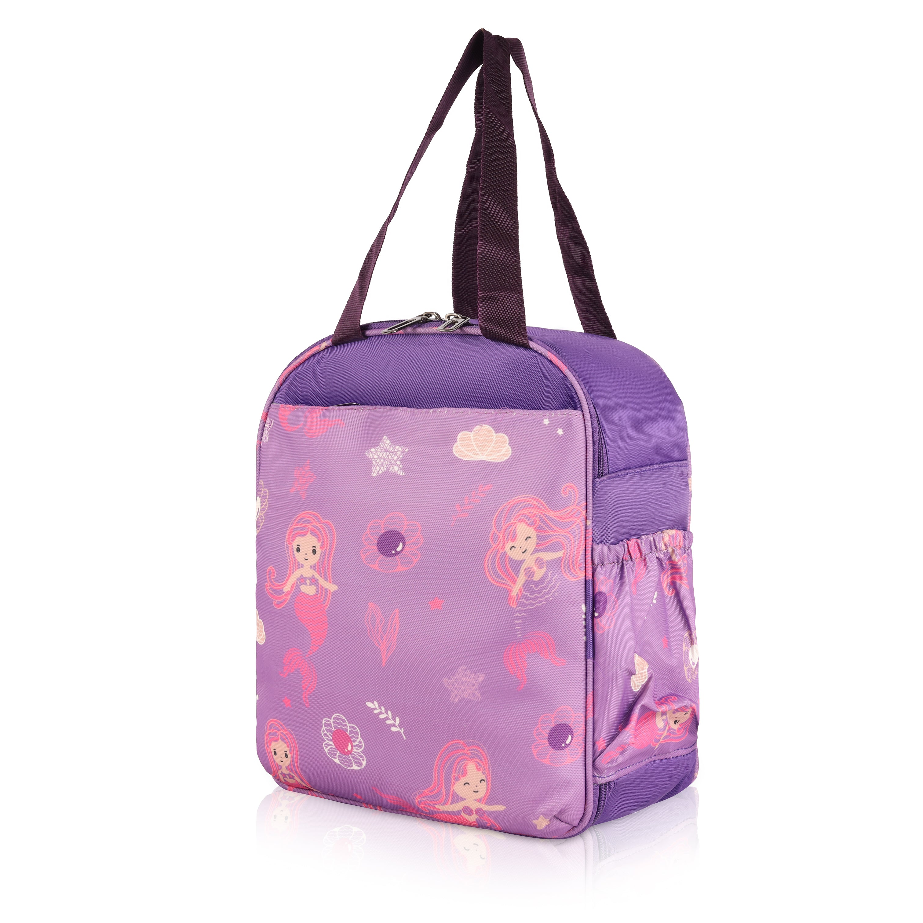 Echo Boomers Premium Mermaid Pint Lunch Bag – Stylish, Lightweight, Attractive, & Durable Meal Companion and versatile bag(Purple).