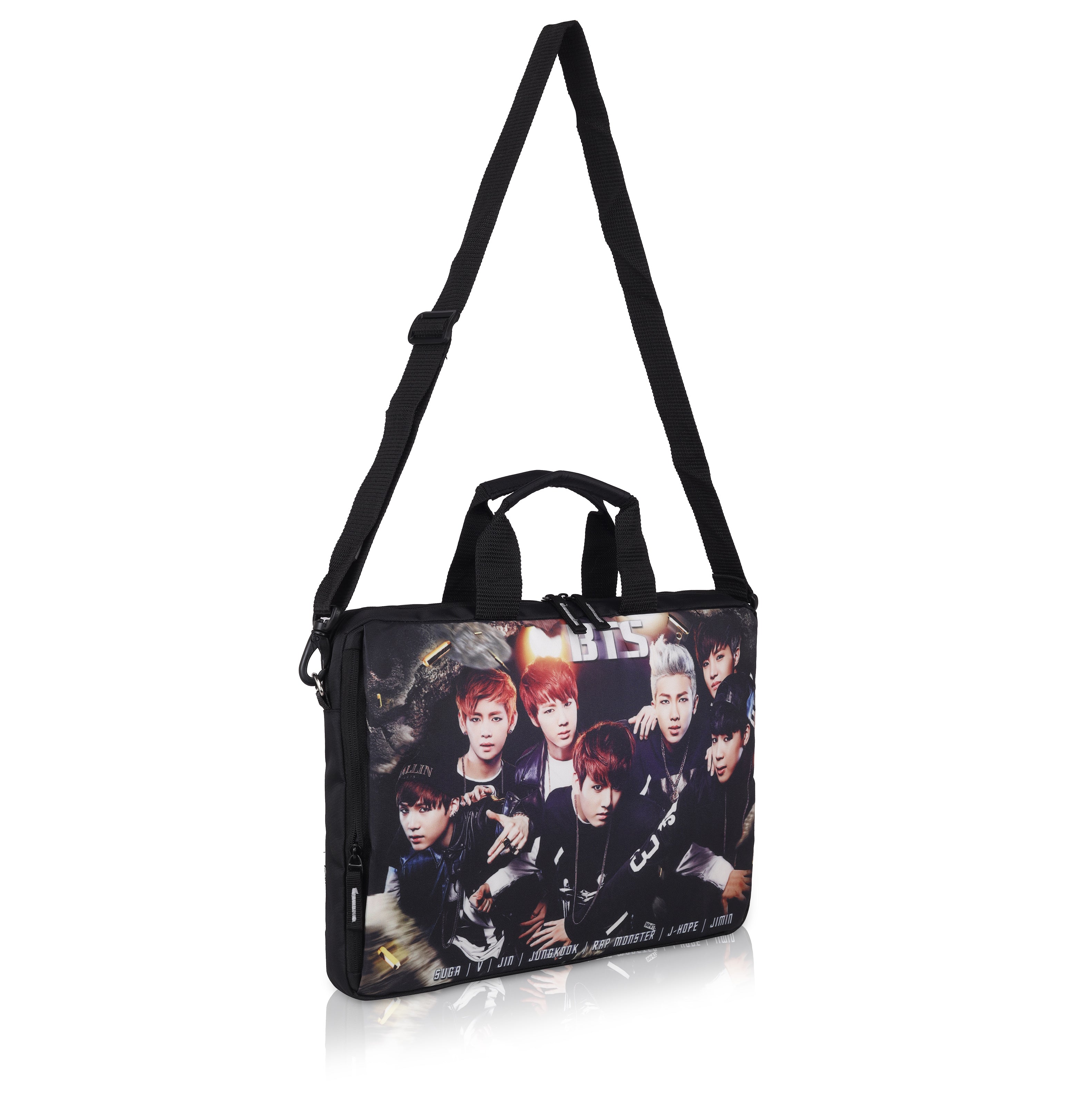 Echo Boomers BTS-Themed Laptop Sling Bag – 15 Inch Stylish Office & School Messenger Bag for Boys & Teens