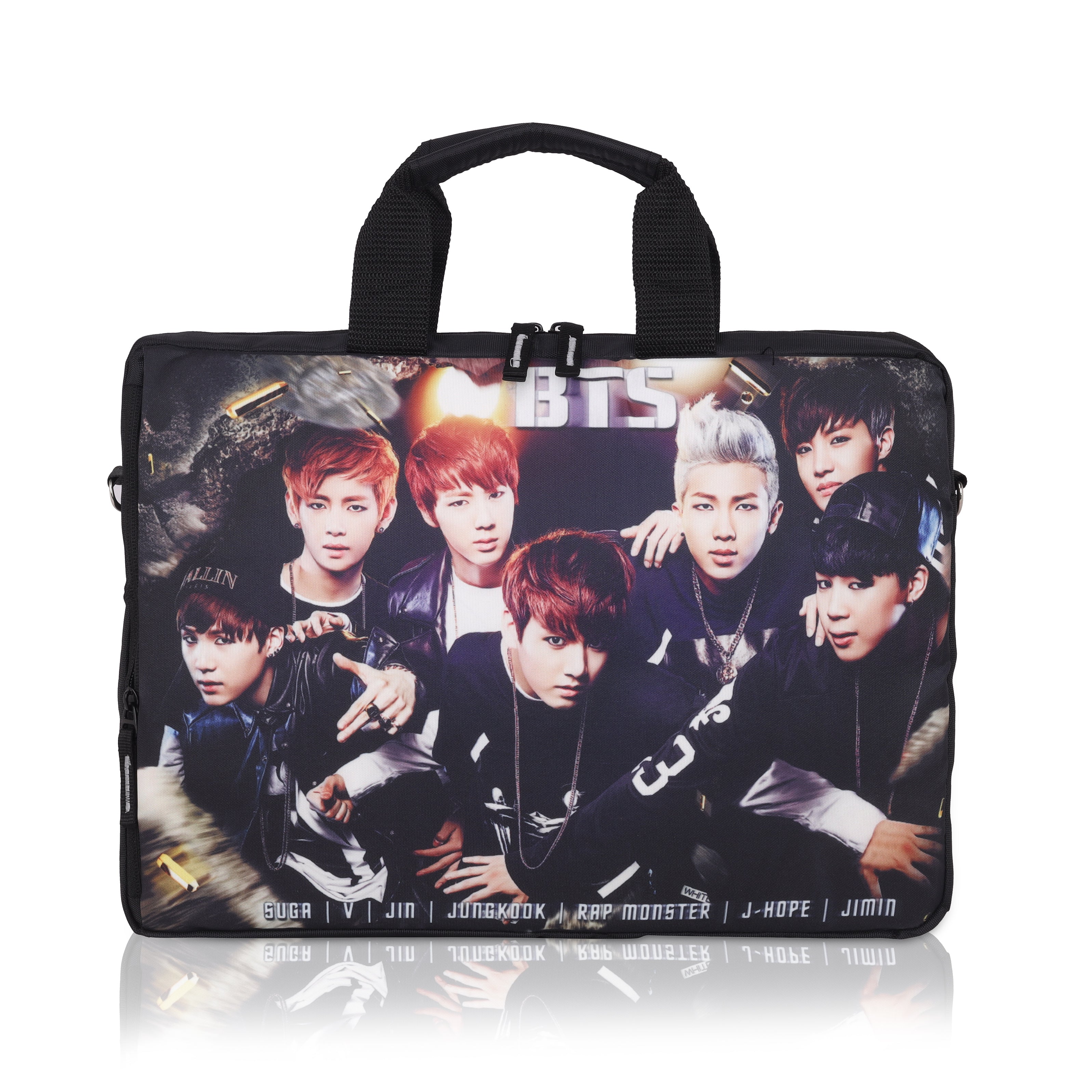 Echo Boomers BTS-Themed Laptop Sling Bag – 15 Inch Stylish Office & School Messenger Bag for Boys & Teens