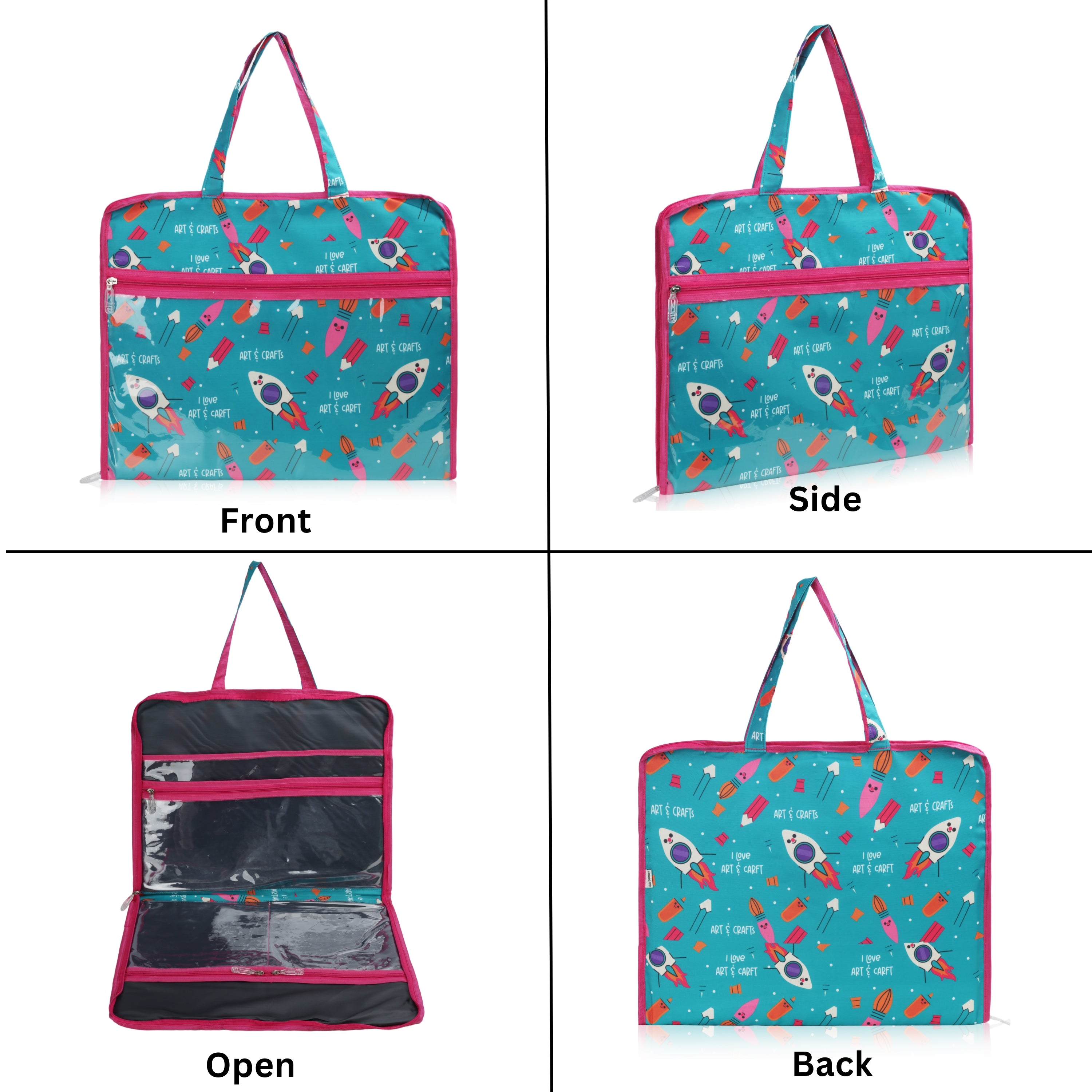 Echo Boomers Multipurpose Folder Bag | Stationery Organizer & Document File Bag with Multiple Compartments