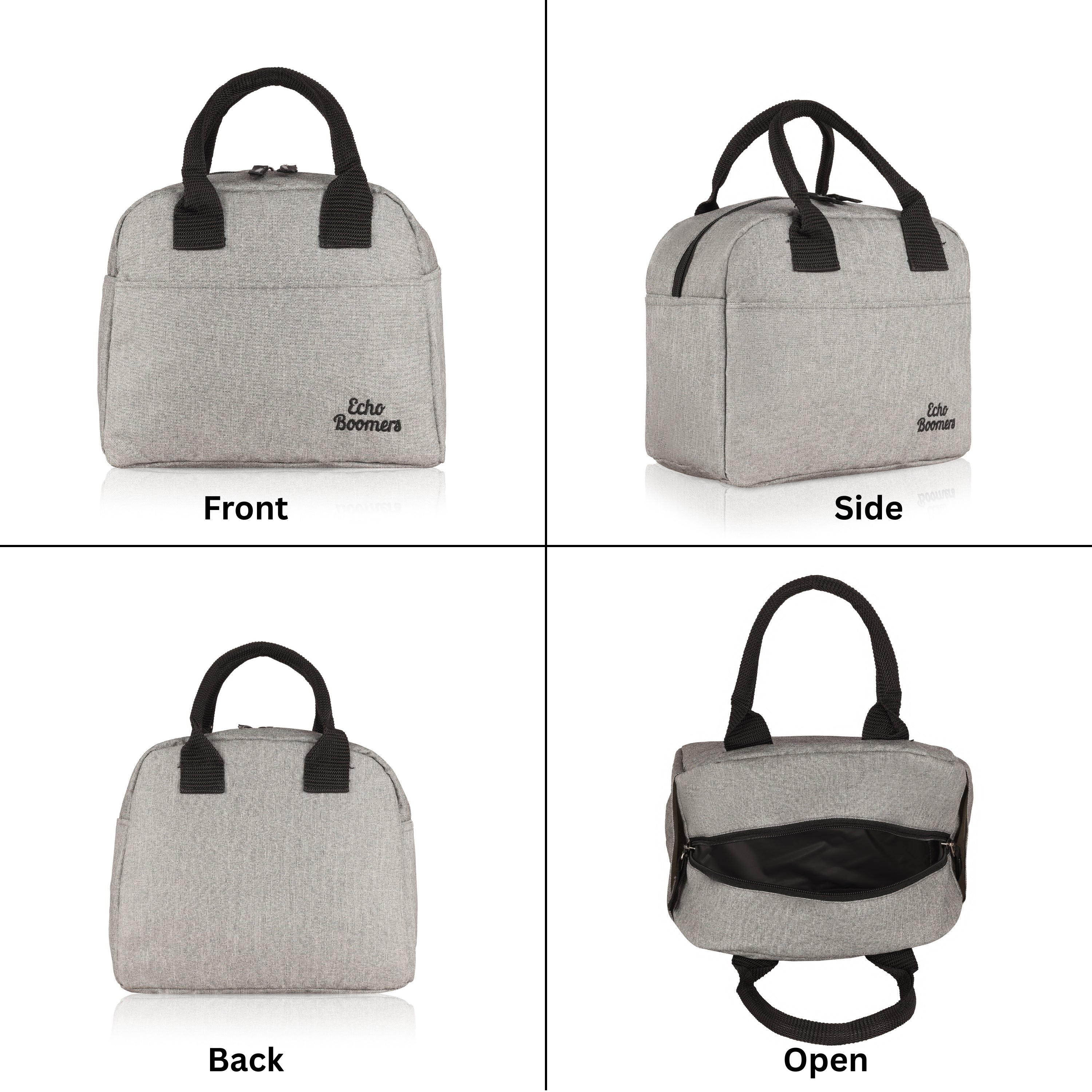 Echo Boomers Premium Lunch Bag – Stylish, Lightweight, Attractive, & Durable Meal Companion and versatile bag(Grey).