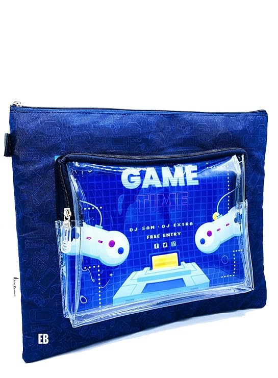 Echo Boomers Game Print Laptop Sleeve Multi Zipper Utility Pockets Pouch