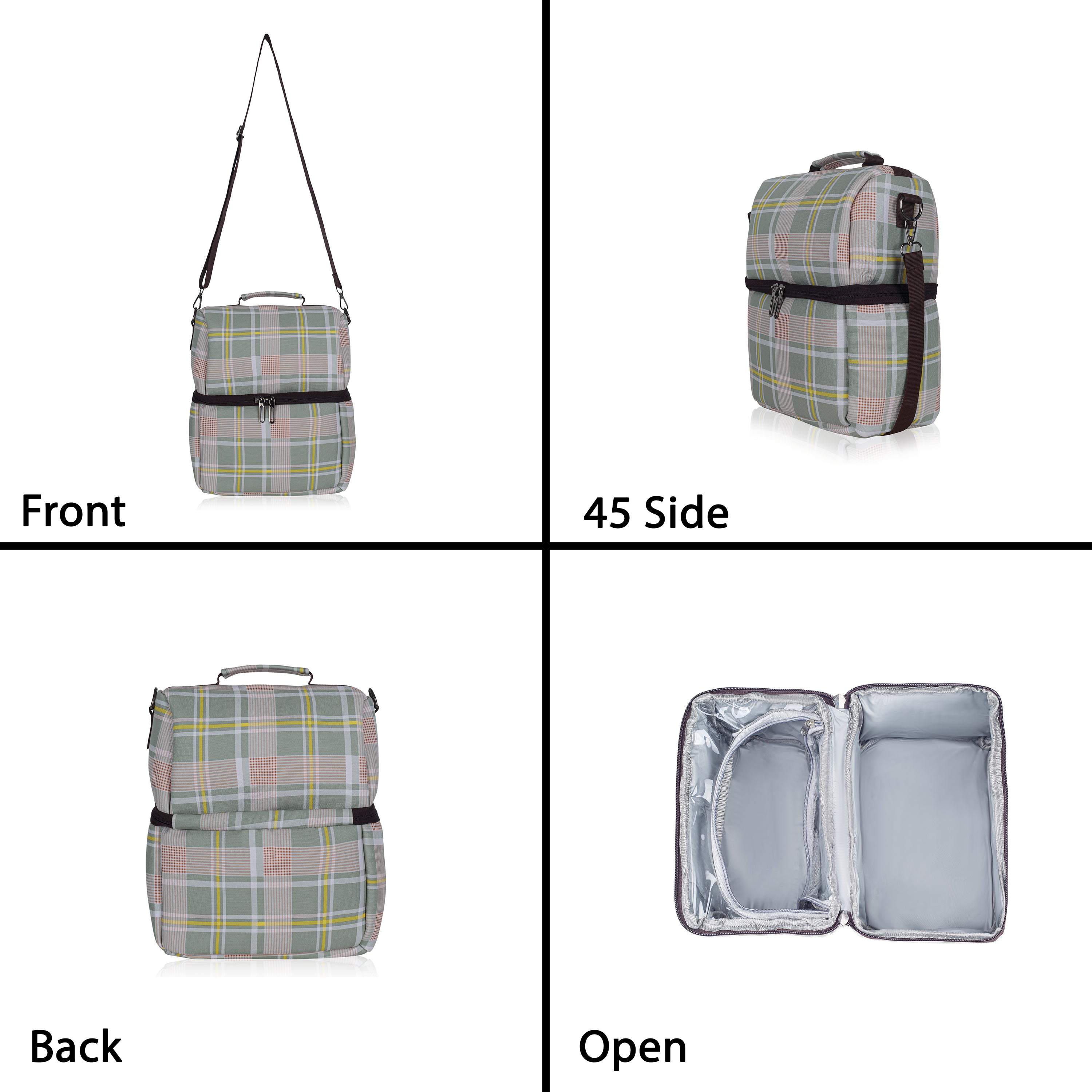 Echo Boomers 10L Insulated Lunch Bag for Men & Women |Premium Tiffin Bag – Stylish & Durable Meal Companion (Green)