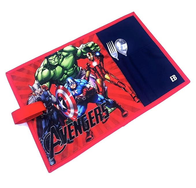 Echo Boomers Red Avengers Printed Stain-Resistant Placemats Waterproof Tablemats for Kids & Teenagers - Pack of 1