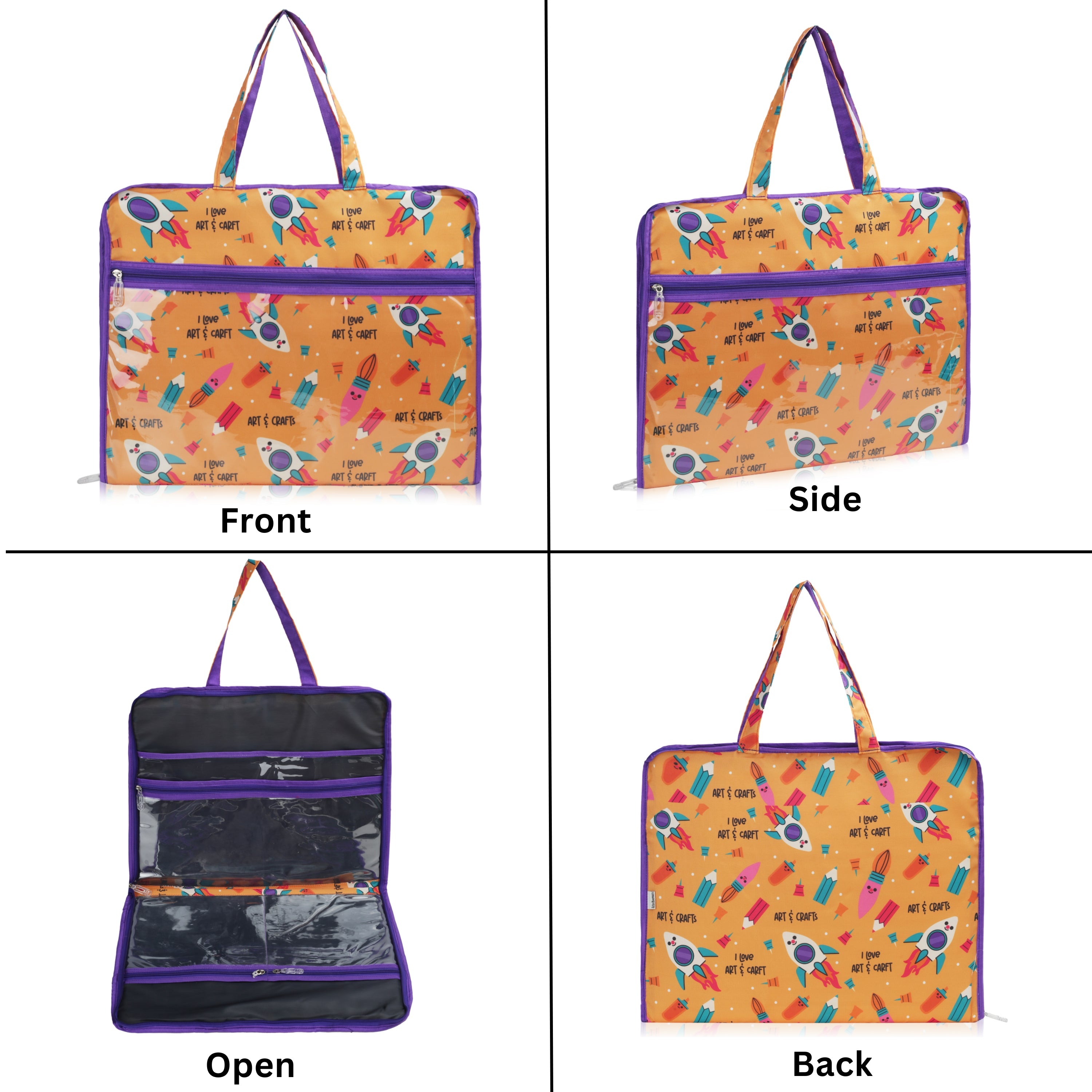 Echo Boomers Multipurpose Folder Bag | Stationery Organizer & Document File Bag with Multiple Compartments