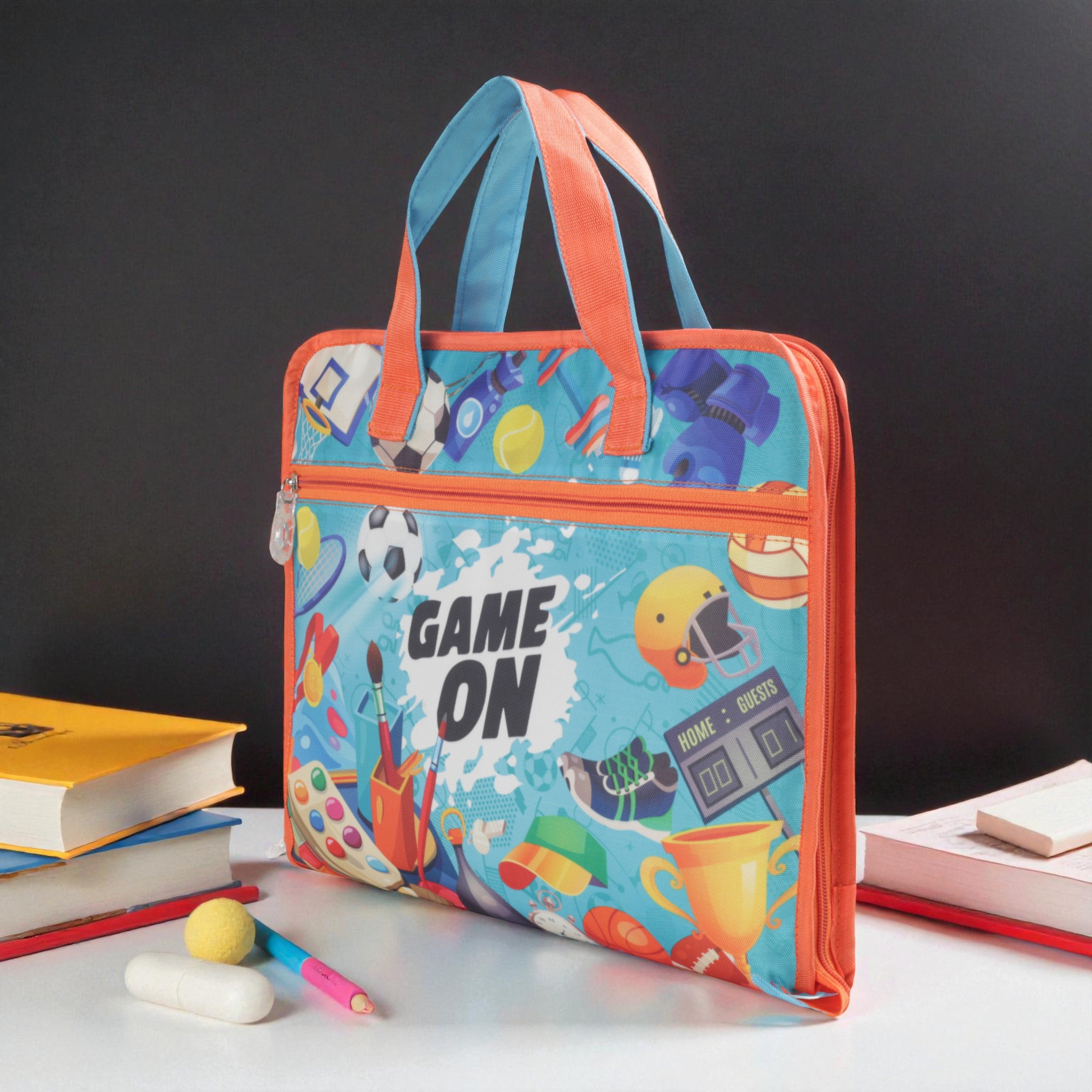 Echo Boomers A4 Kids Drawing Bag | Art & Stationery Organizer with Zipper Pocket