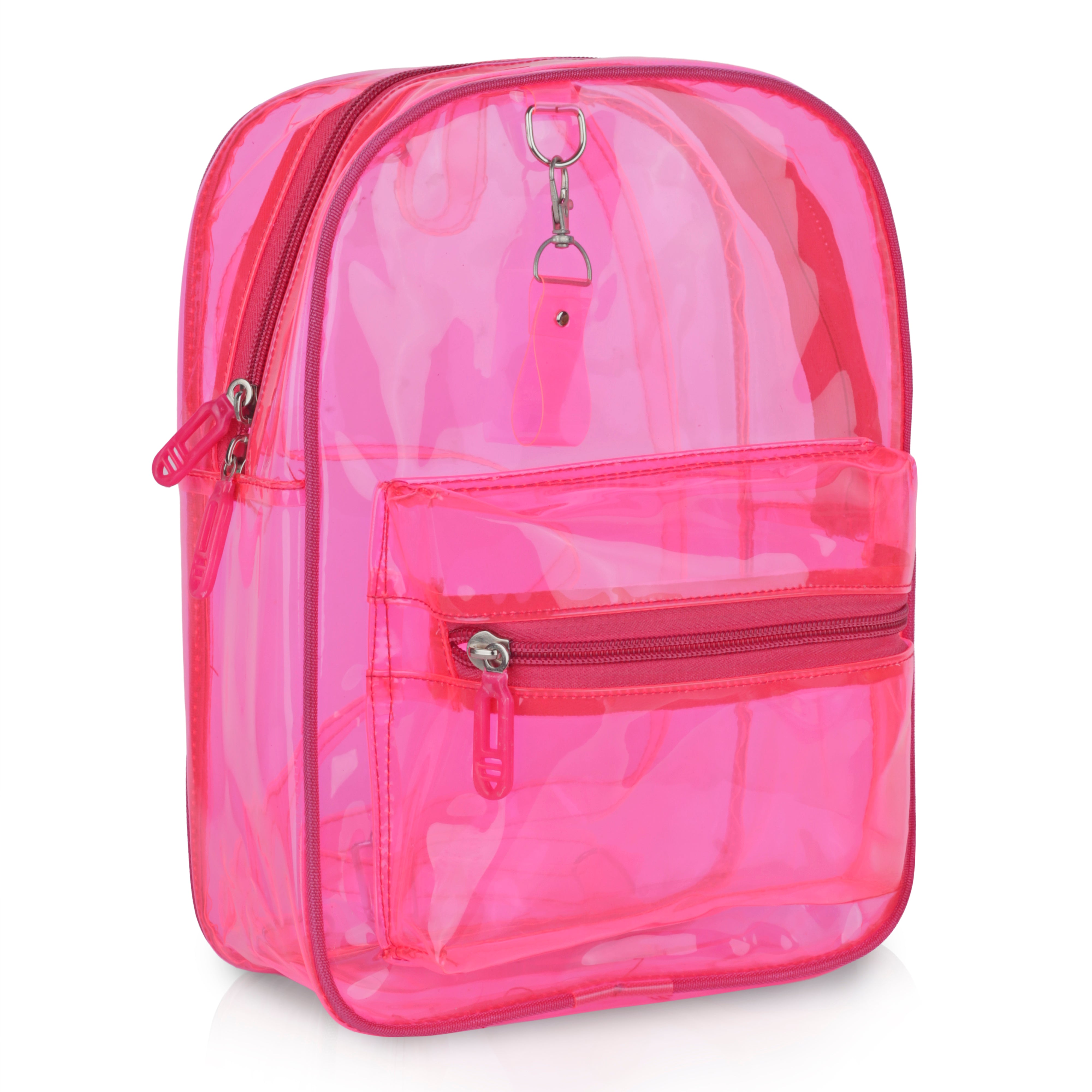 Echo Boomers Stylish Transparent Jelly Backpack | Trendy Neon Yellow Clear Bag | 50 GSM Waterproof PVC School, College & Travel Backpack with Front Zipper Pocket