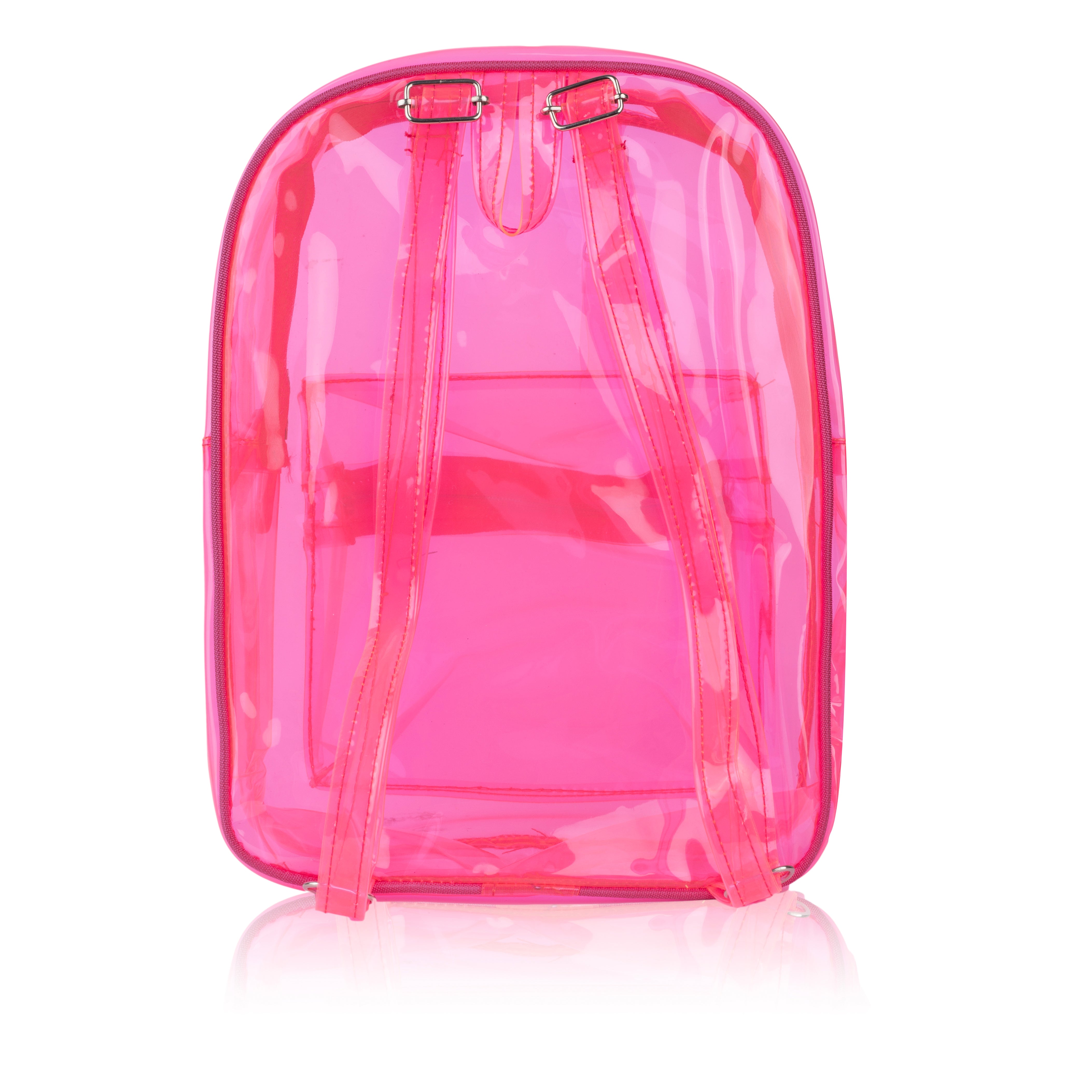 Echo Boomers Stylish Transparent Jelly Backpack | Trendy Neon Yellow Clear Bag | 50 GSM Waterproof PVC School, College & Travel Backpack with Front Zipper Pocket