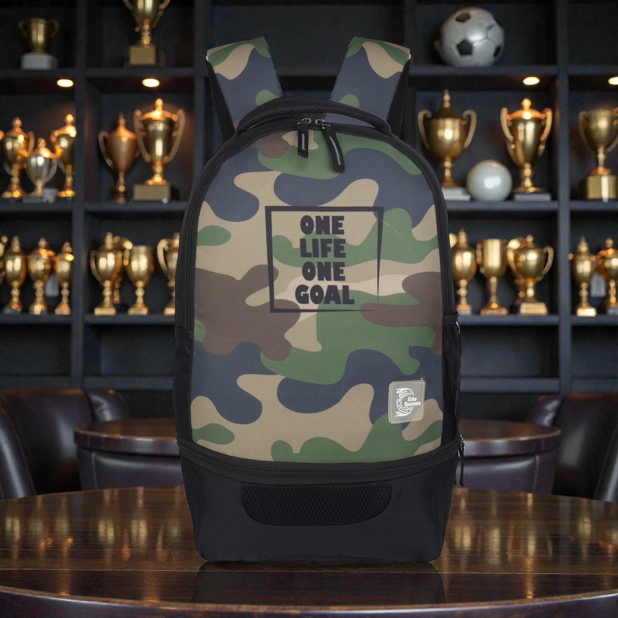 Echo Boomers Manchester United Sports Backpack with Separate Football Compartment | Student Sports Backpack with Adjustable Straps, Sturdy Handle & High Quality Zippers