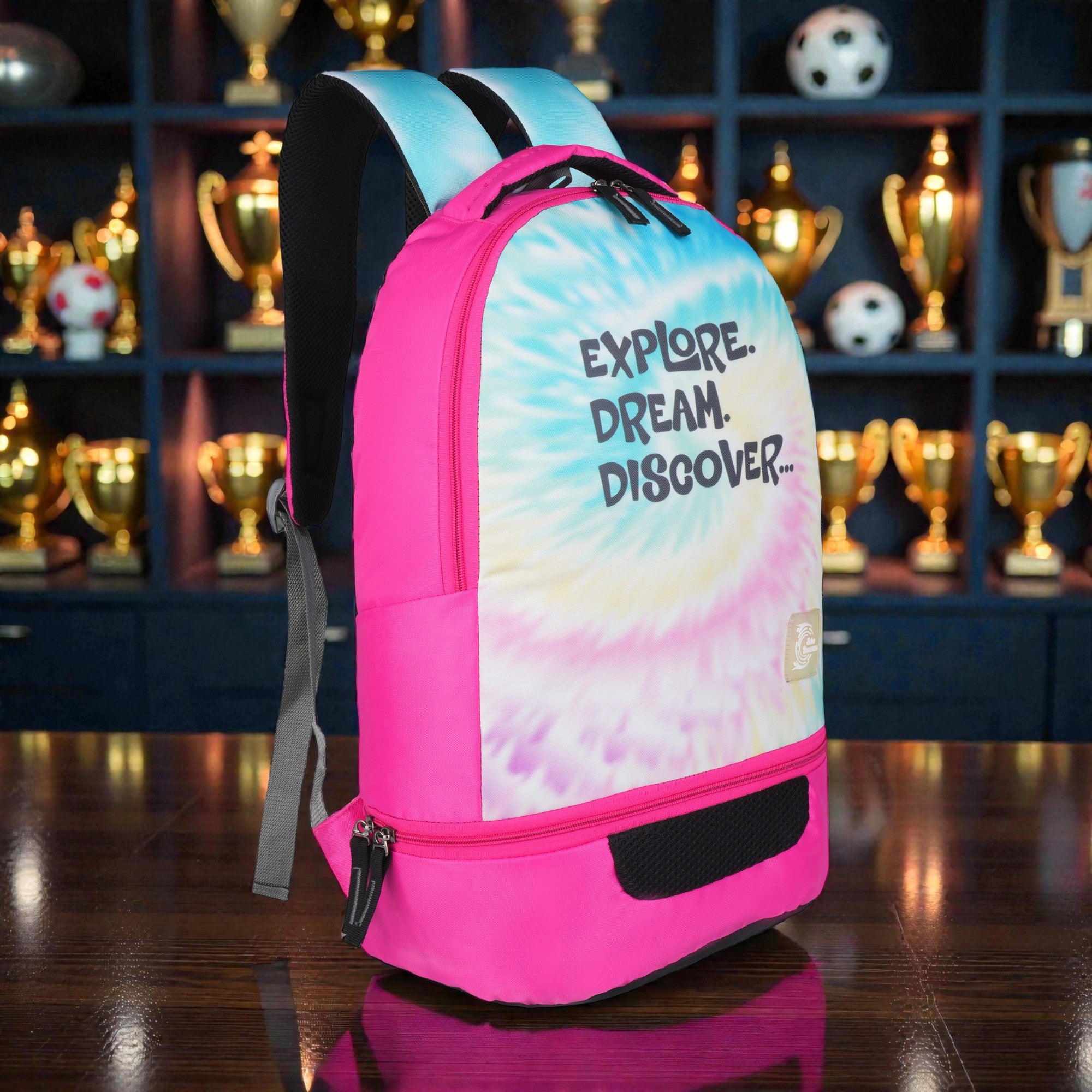 Echo Boomers Manchester United Sports Backpack with Separate Football Compartment | Student Sports Backpack with Adjustable Straps, Sturdy Handle & High Quality Zippers