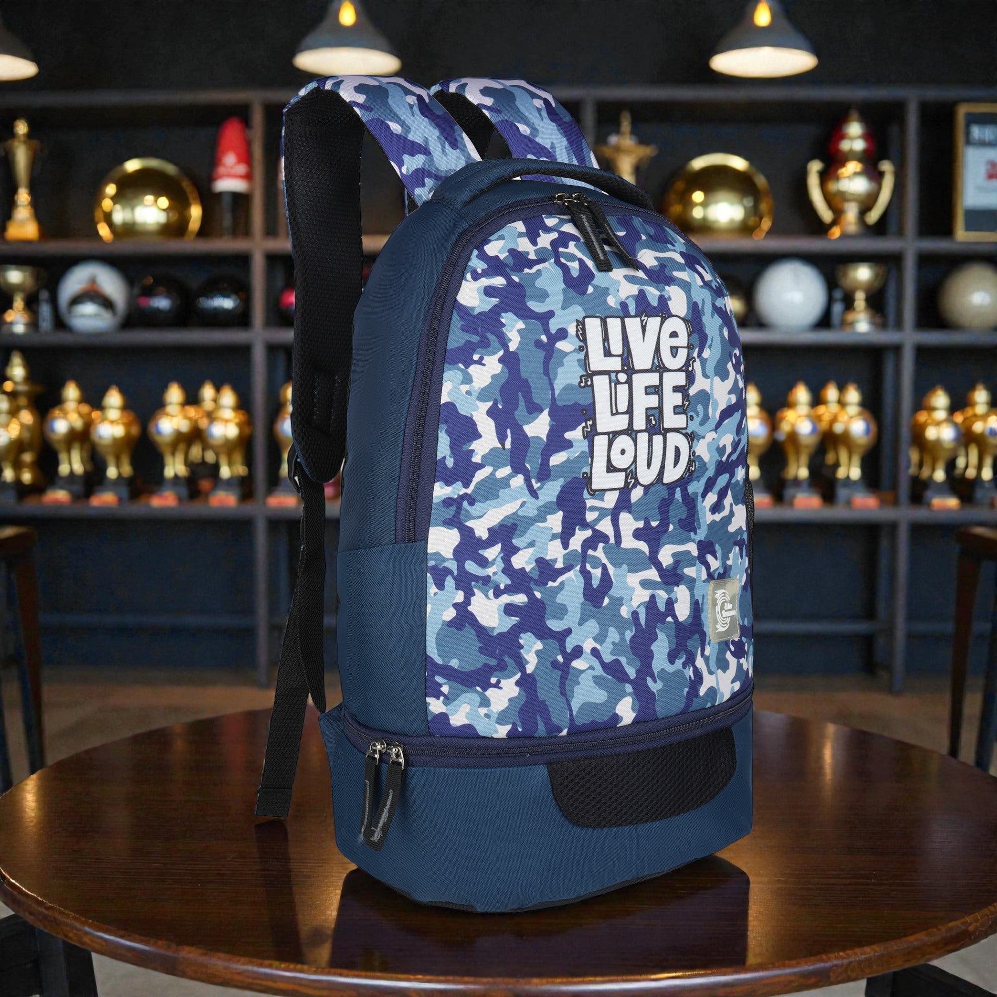 Echo Boomers Manchester United Sports Backpack with Separate Football Compartment | Student Sports Backpack with Adjustable Straps, Sturdy Handle & High Quality Zippers