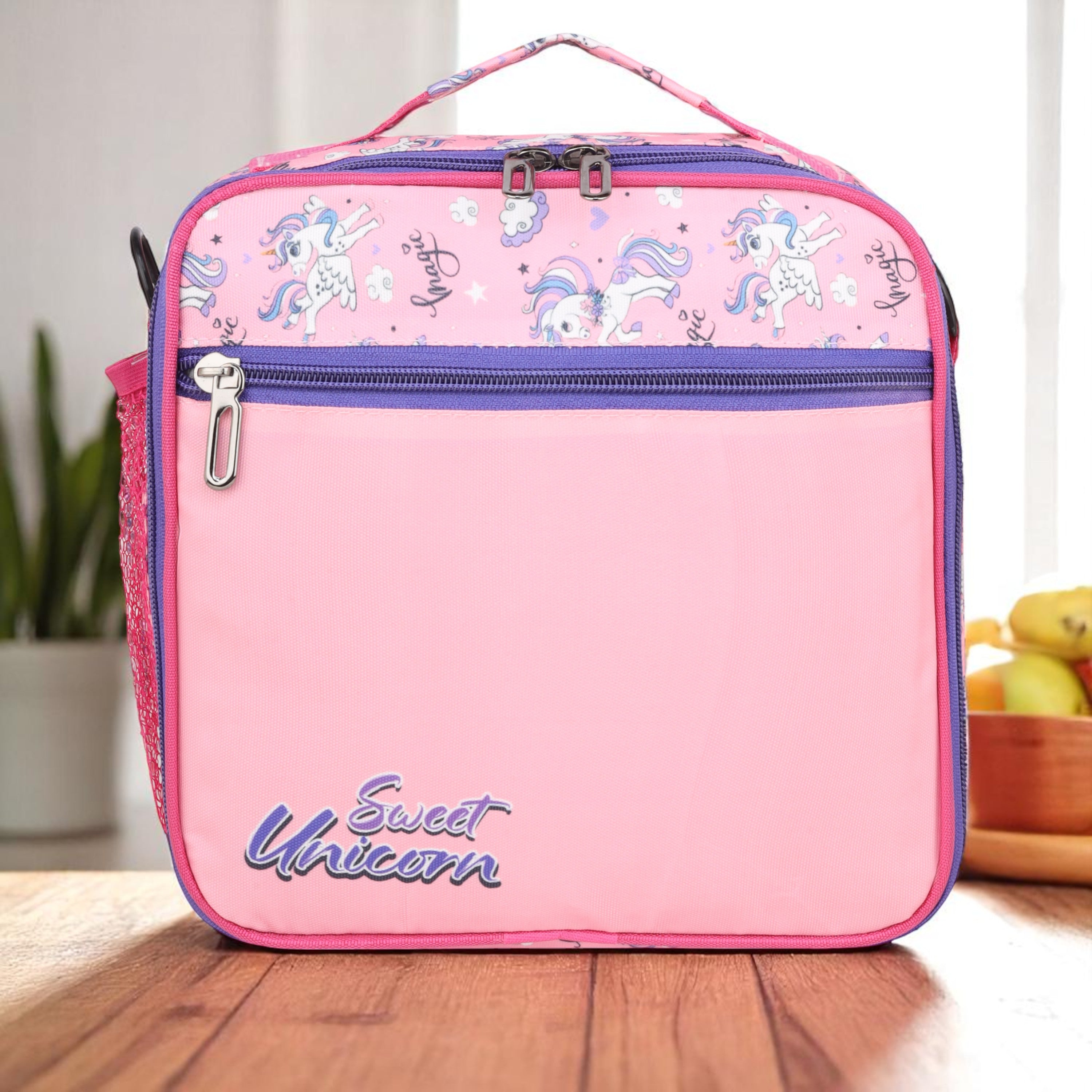 Echo Boomers Premium Sweet Unicorn Pint Lunch Bag – Stylish, Lightweight, Attractive, & Durable Meal Companion and versatile bag(Pink).