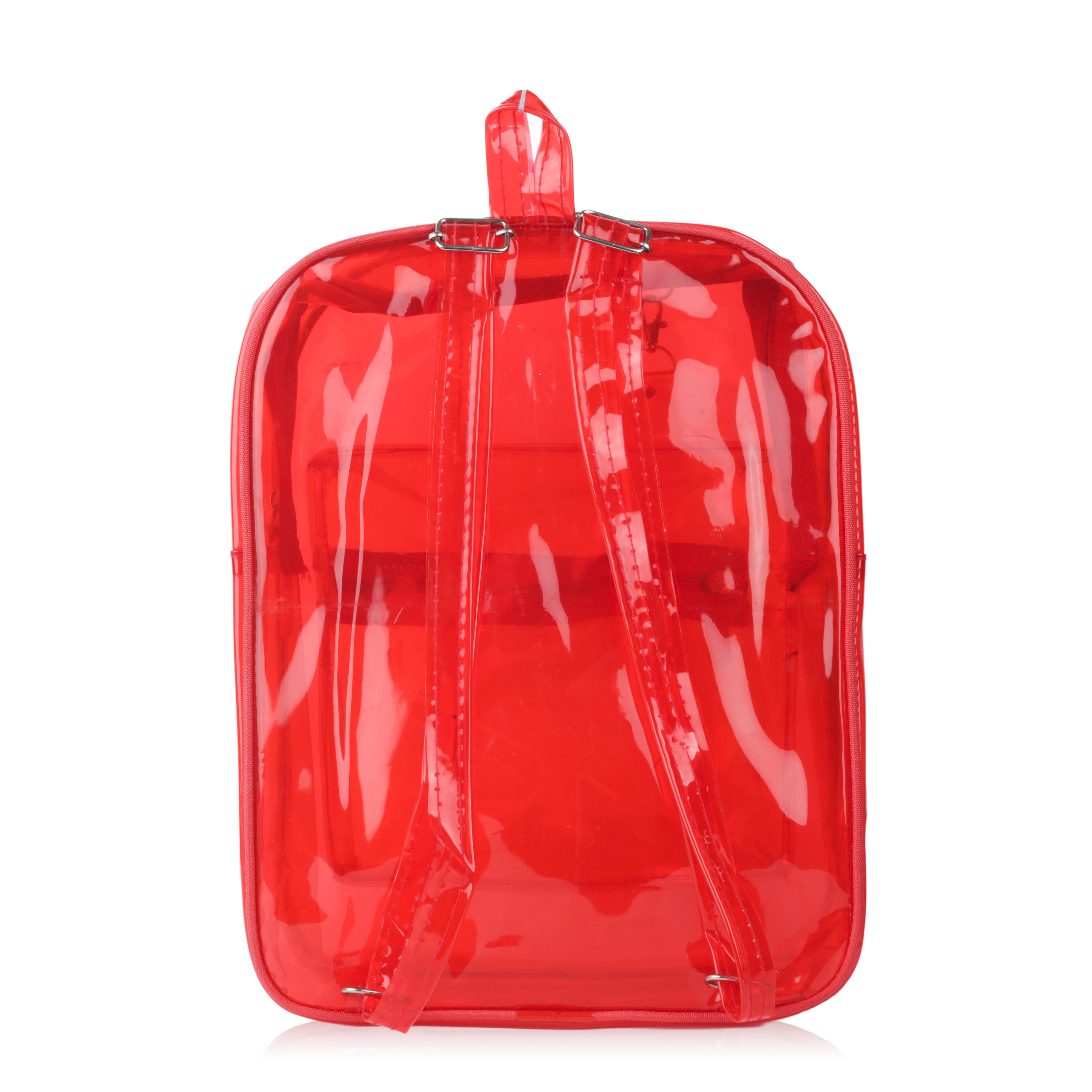 Echo Boomers Stylish Transparent Jelly Backpack | Trendy Neon Yellow Clear Bag | 50 GSM Waterproof PVC School, College & Travel Backpack with Front Zipper Pocket
