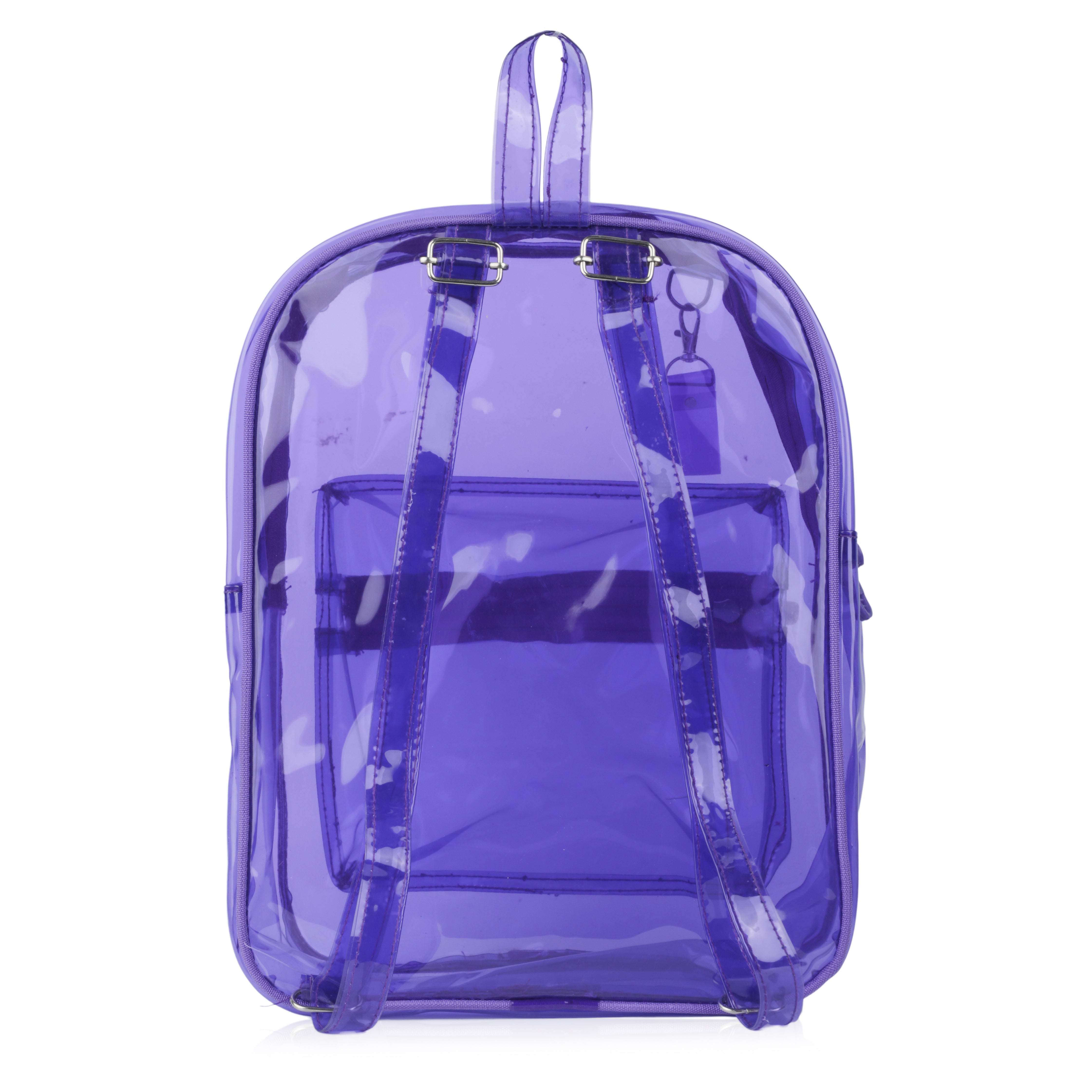 Echo Boomers Stylish Transparent Jelly Backpack | Trendy Neon Yellow Clear Bag | 50 GSM Waterproof PVC School, College & Travel Backpack with Front Zipper Pocket