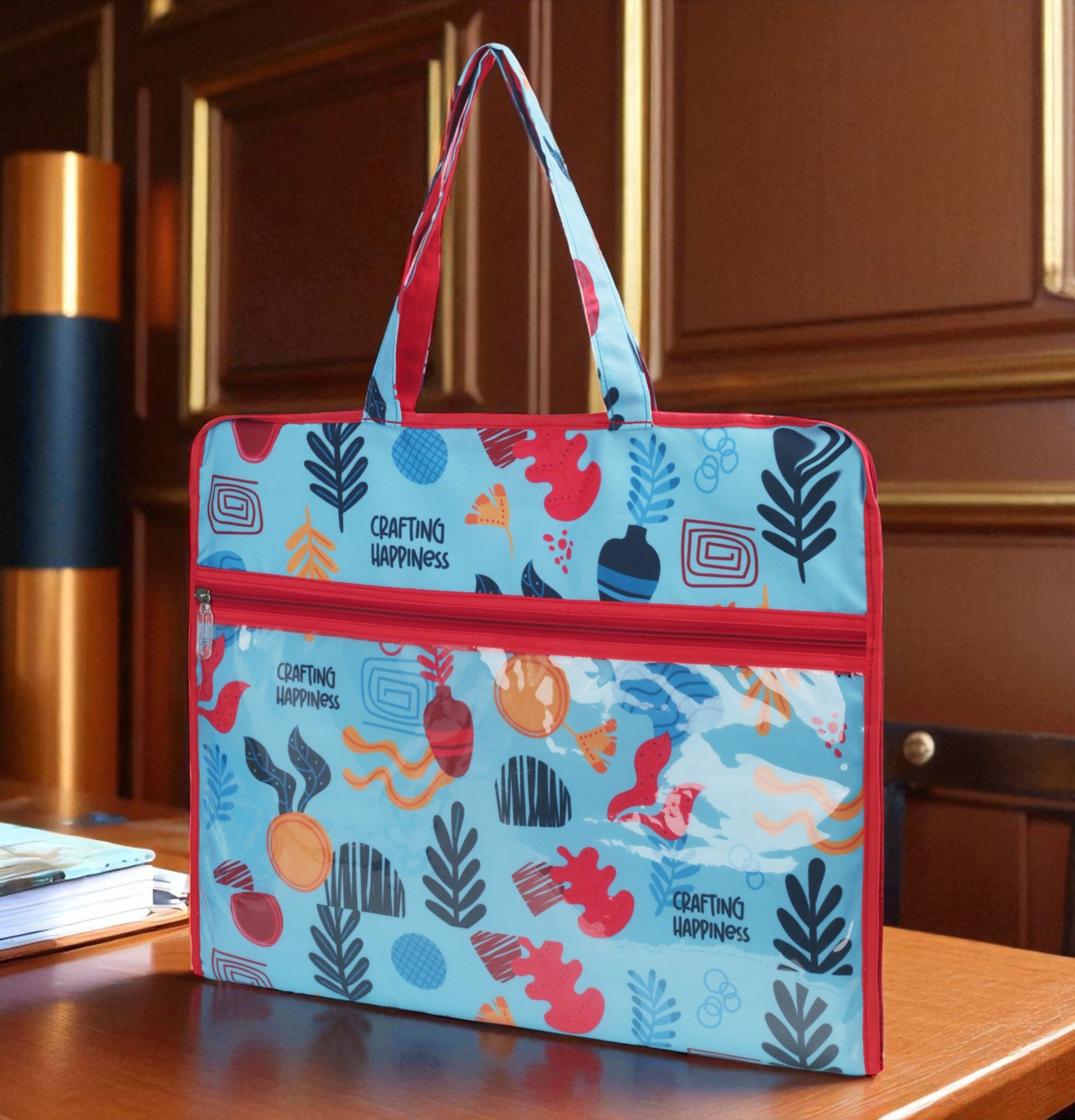 Echo Boomers Multipurpose Folder Bag | Stationery Organizer & Document File Bag with Multiple Compartments