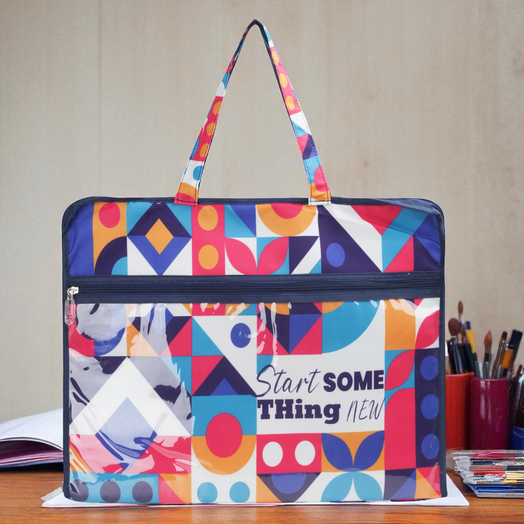 Echo Boomers Multipurpose Folder Bag | Stationery Organizer & Document File Bag with Multiple Compartments