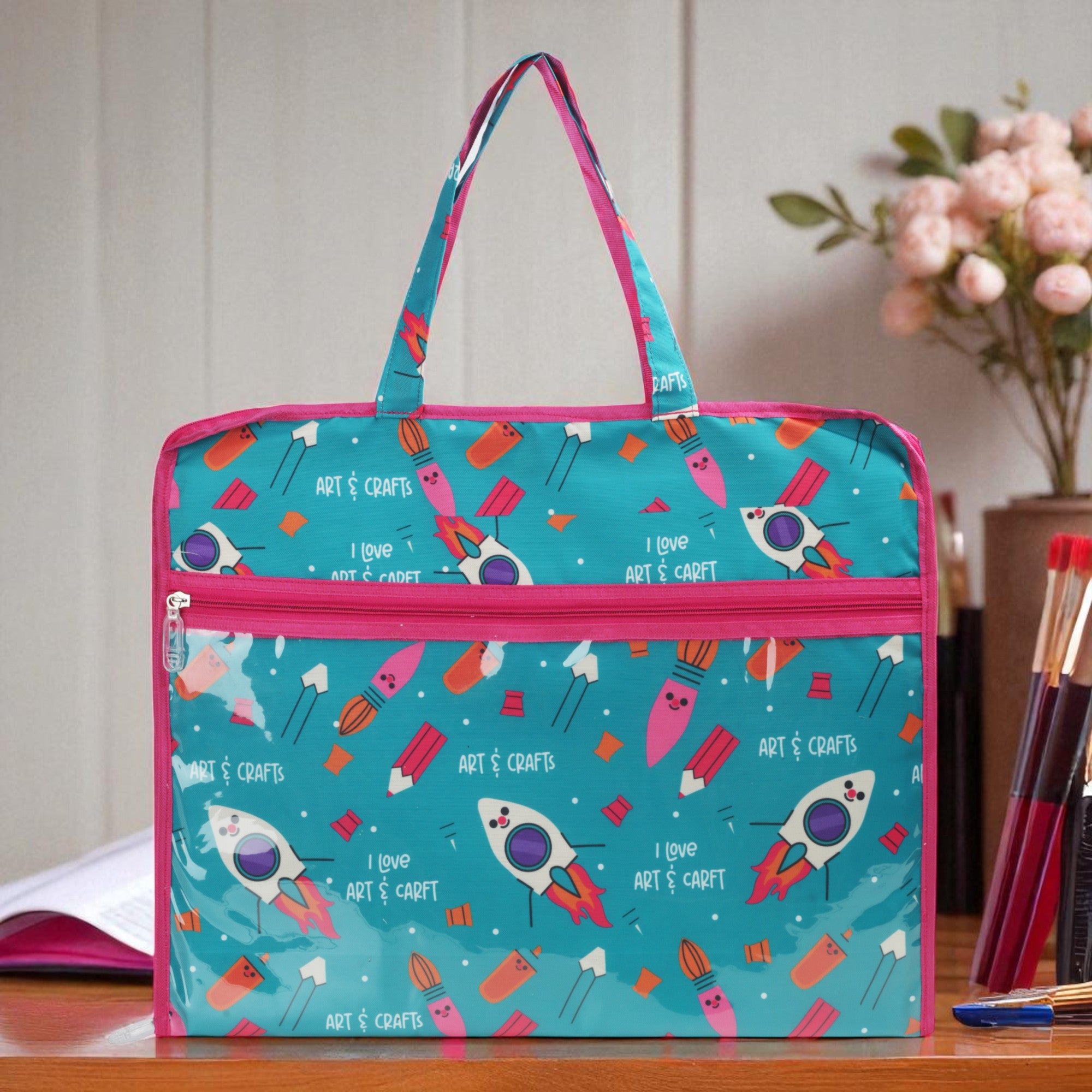 Echo Boomers Multipurpose Folder Bag | Stationery Organizer & Document File Bag with Multiple Compartments