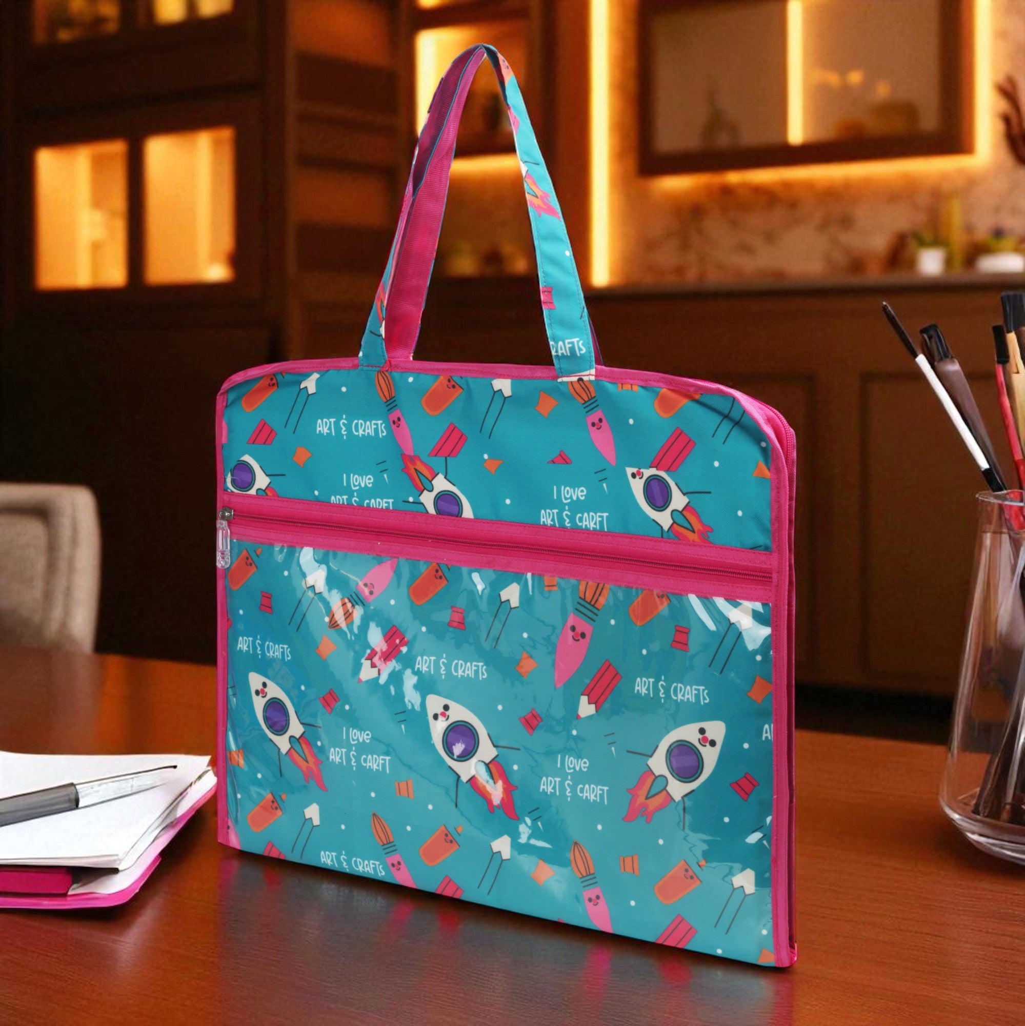 Echo Boomers Multipurpose Folder Bag | Stationery Organizer & Document File Bag with Multiple Compartments