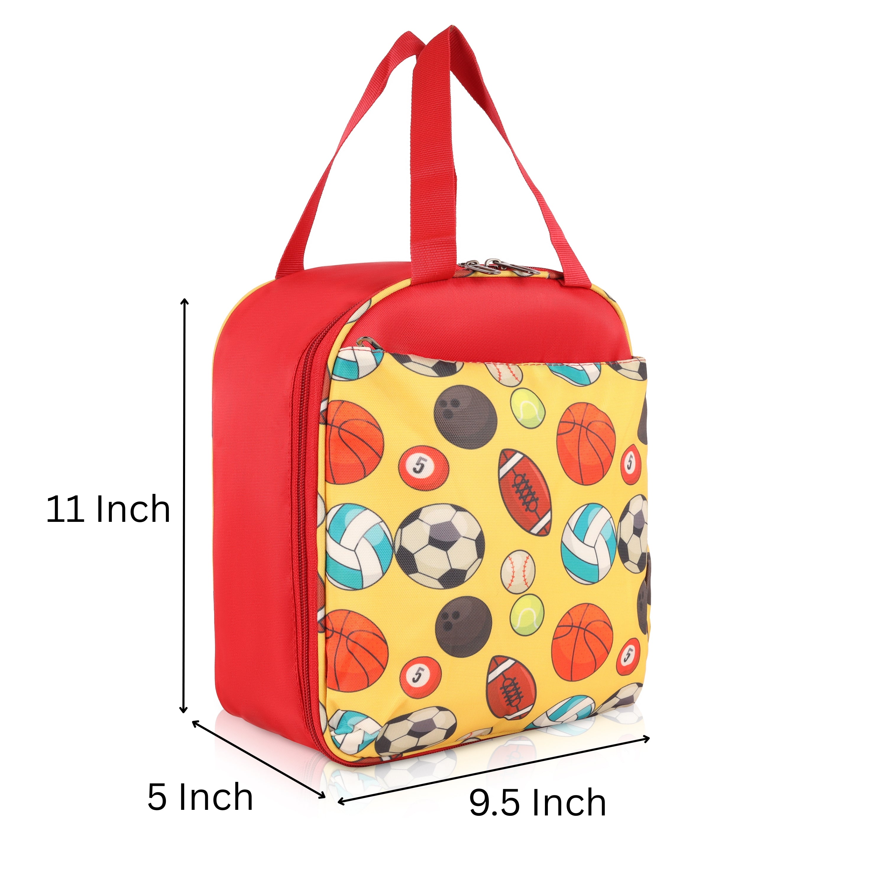 Echo Boomers Premium Football Pint Lunch Bag – Stylish, Lightweight, Attractive, & Durable Meal Companion and versatile bag(Red).