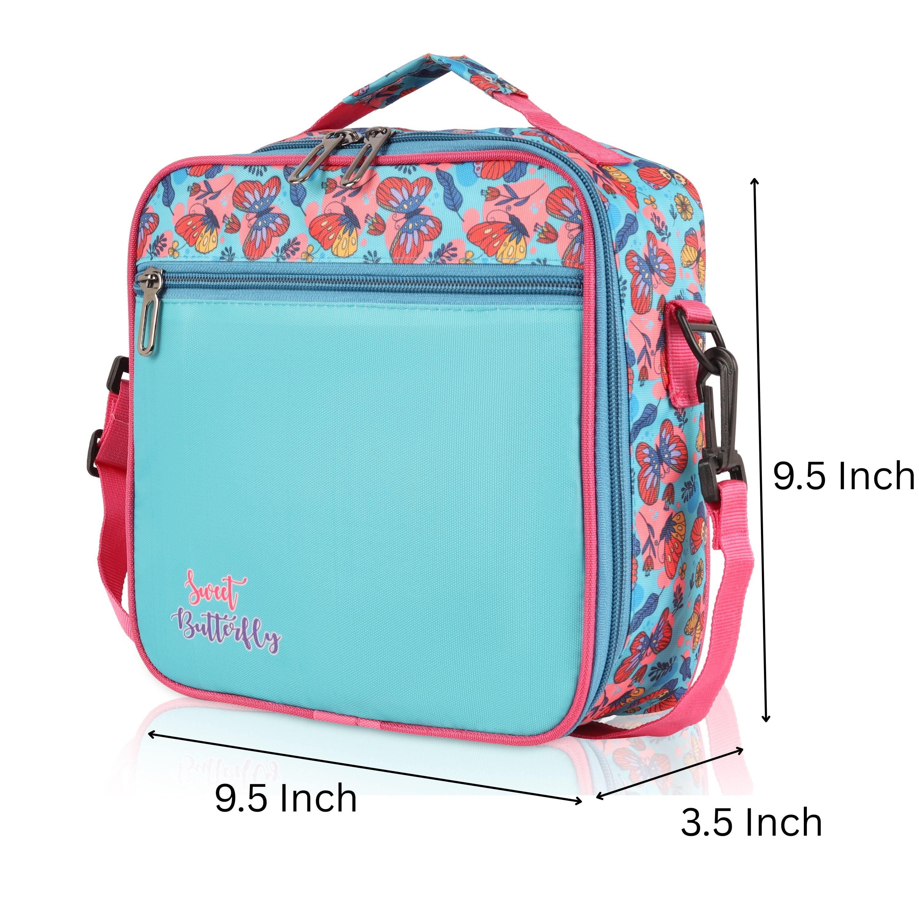 Echo Boomers Premium Butterfly Pint Lunch Bag – Stylish, Lightweight, Attractive, & Durable Meal Companion and versatile bag(Sea Green).