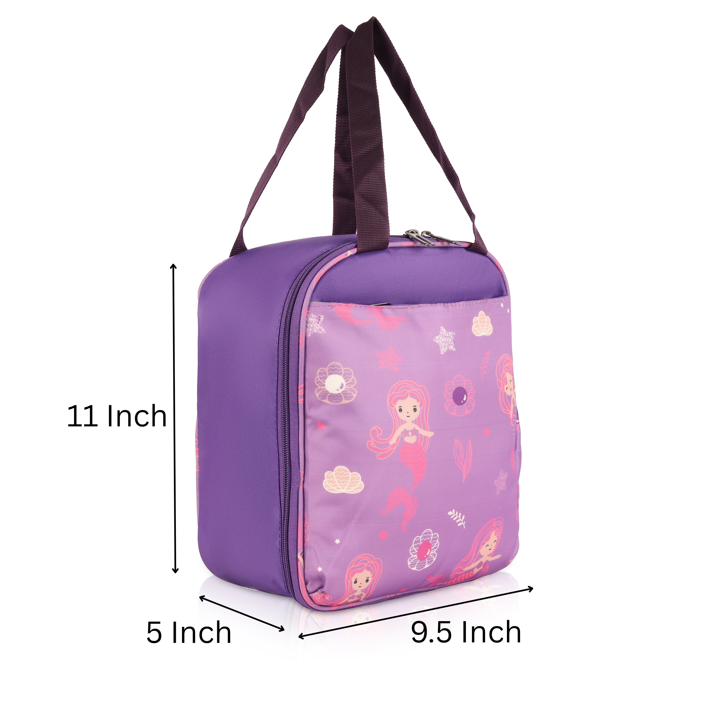 Echo Boomers Premium Mermaid Pint Lunch Bag – Stylish, Lightweight, Attractive, & Durable Meal Companion and versatile bag(Purple).
